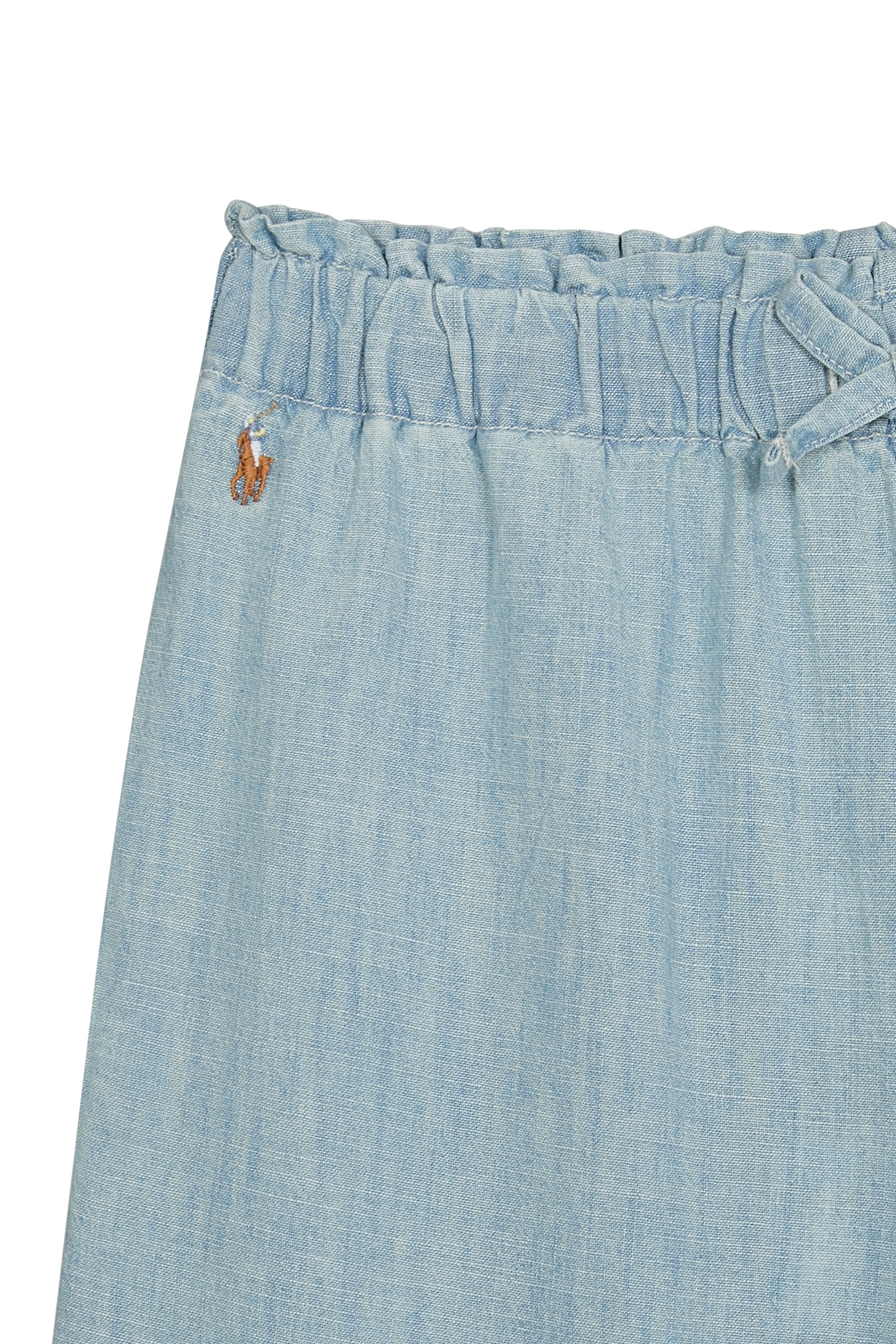 Kids Pony-Embroidered Wide-Leg Trousers