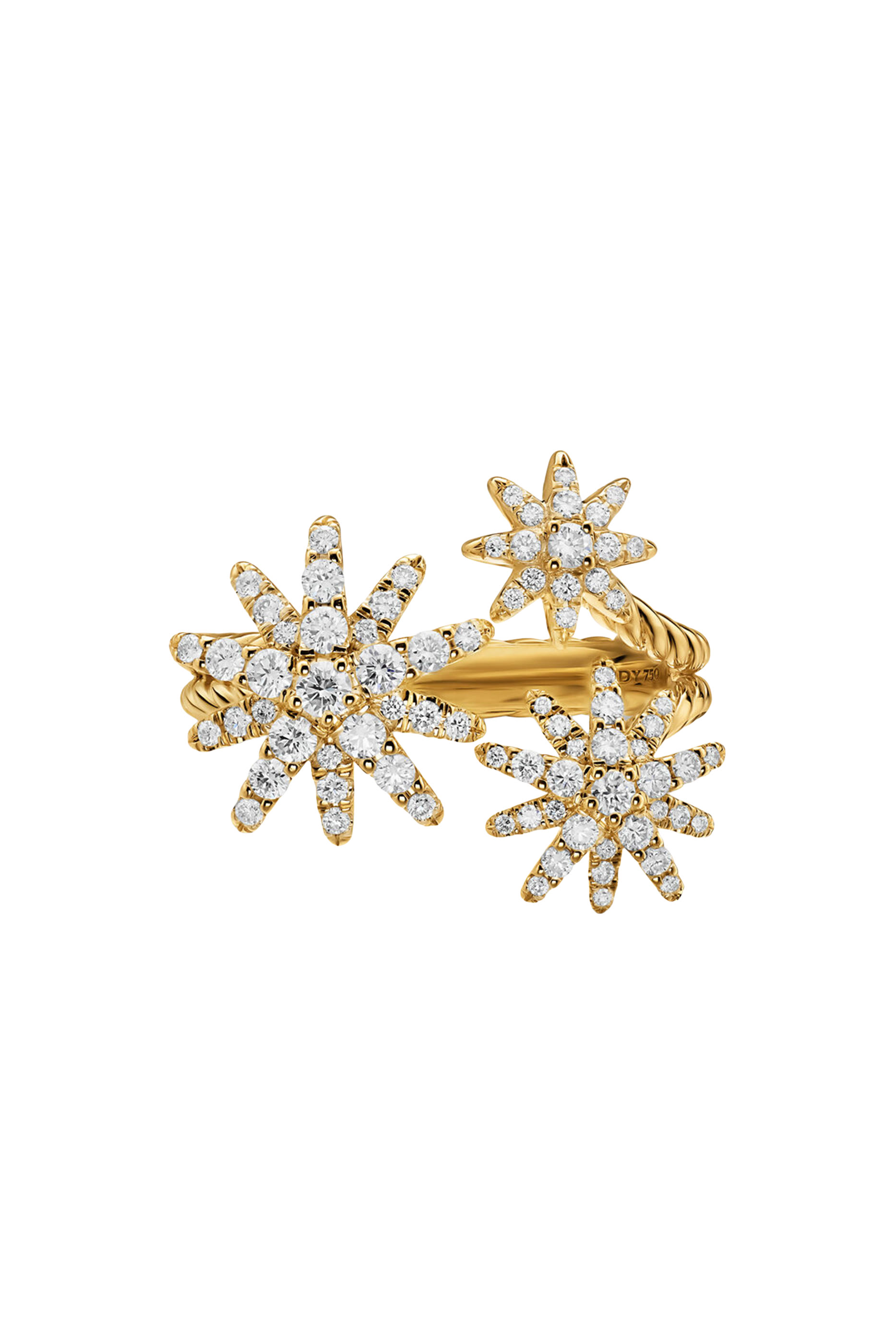 Starburst Multi Star Ring, 18k Yellow Gold  Diamonds