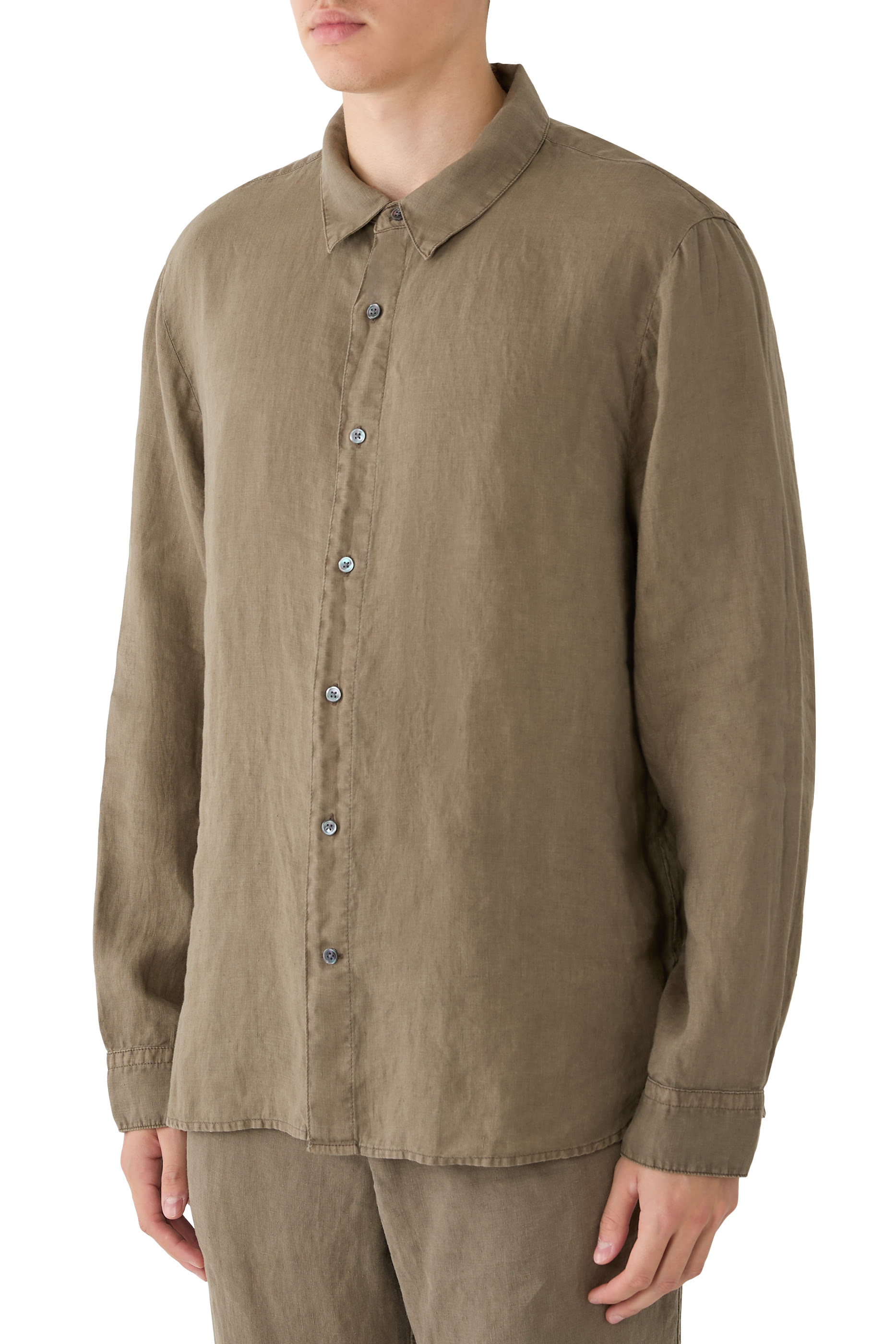 Shirttail Hem Long Sleeves Shirt