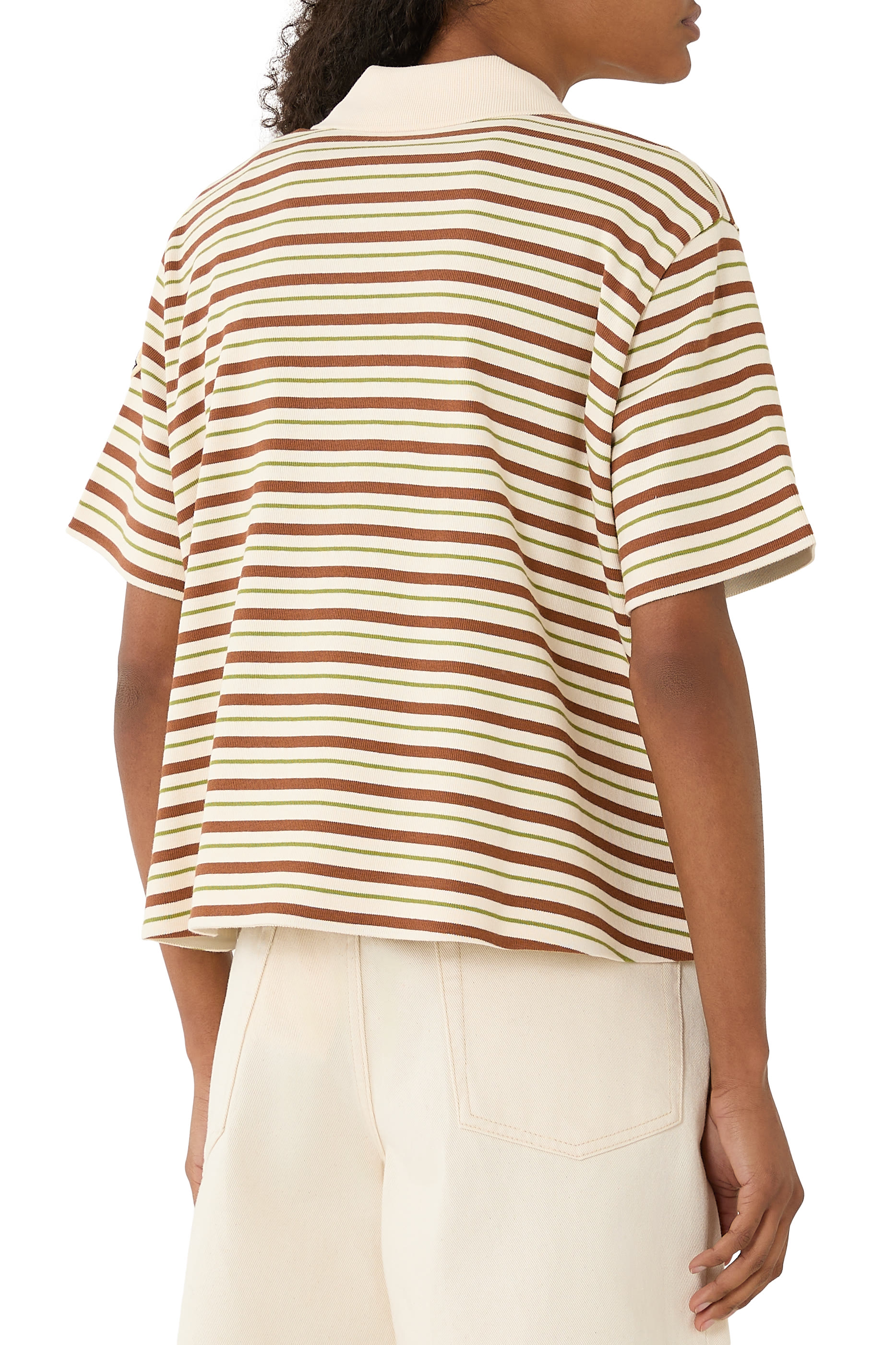 Striped Cotton Polo Shirt