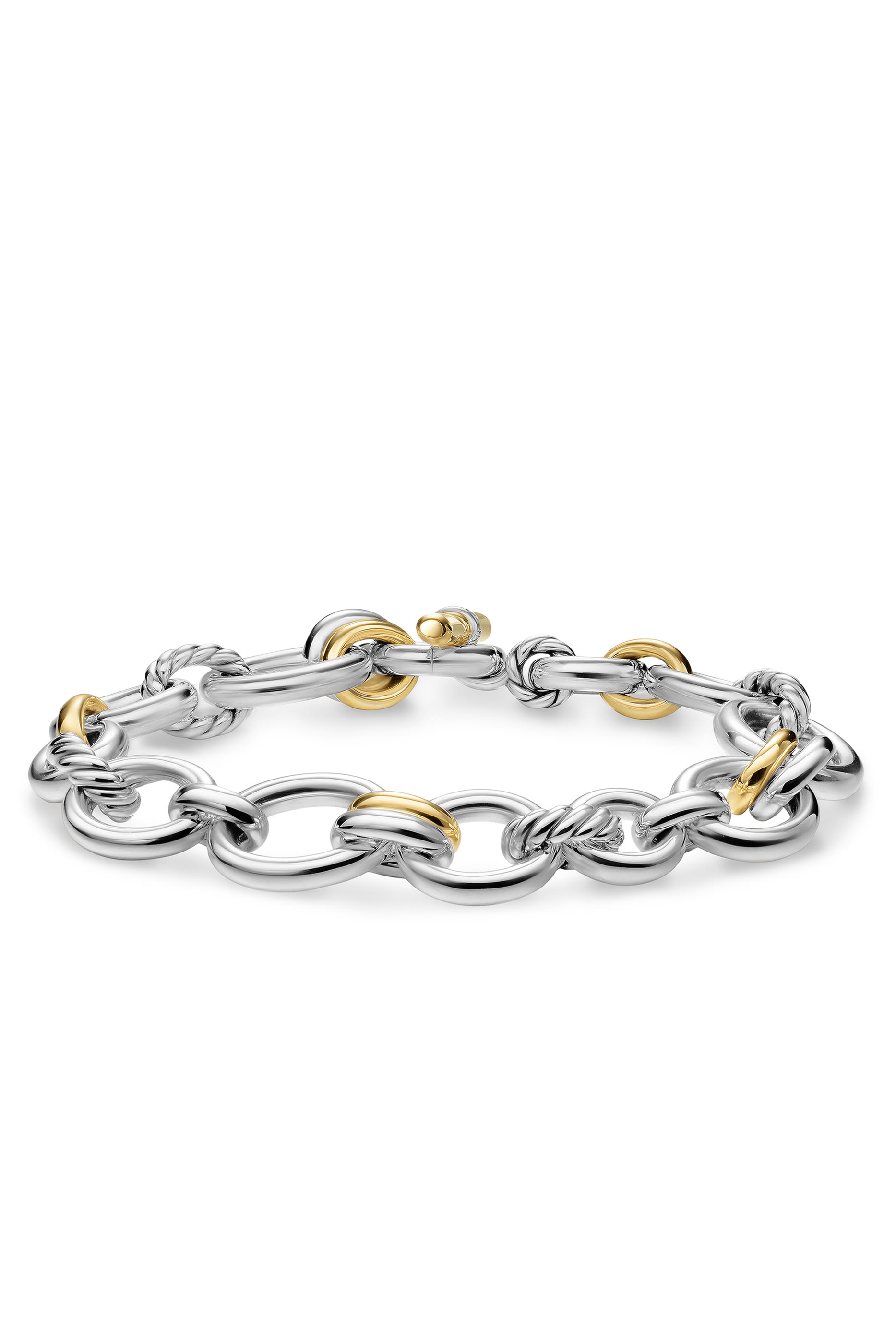  DY Mercer&reg; Chain Bracelet, Sterling Silver with 18K Yellow Gold  Diamonds