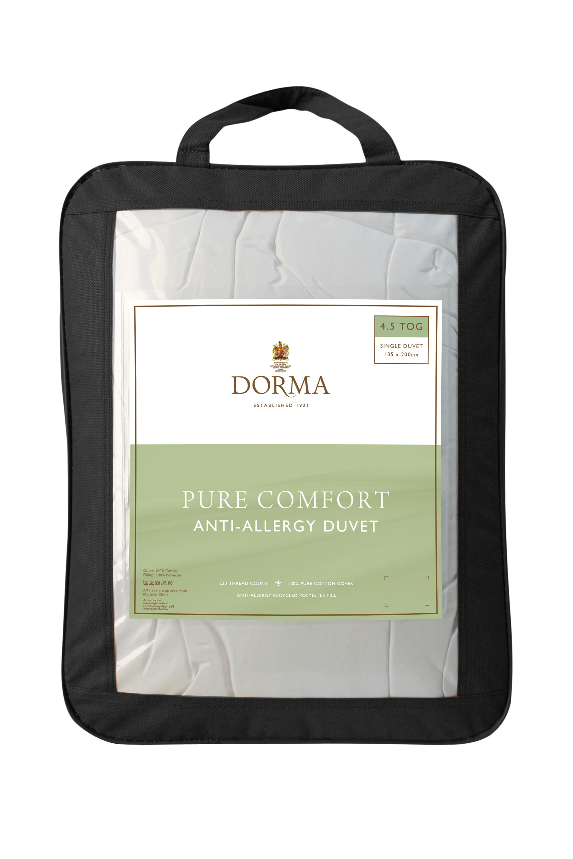 Pure Comfort Anti-Allergy 13.5 Tog Duvet