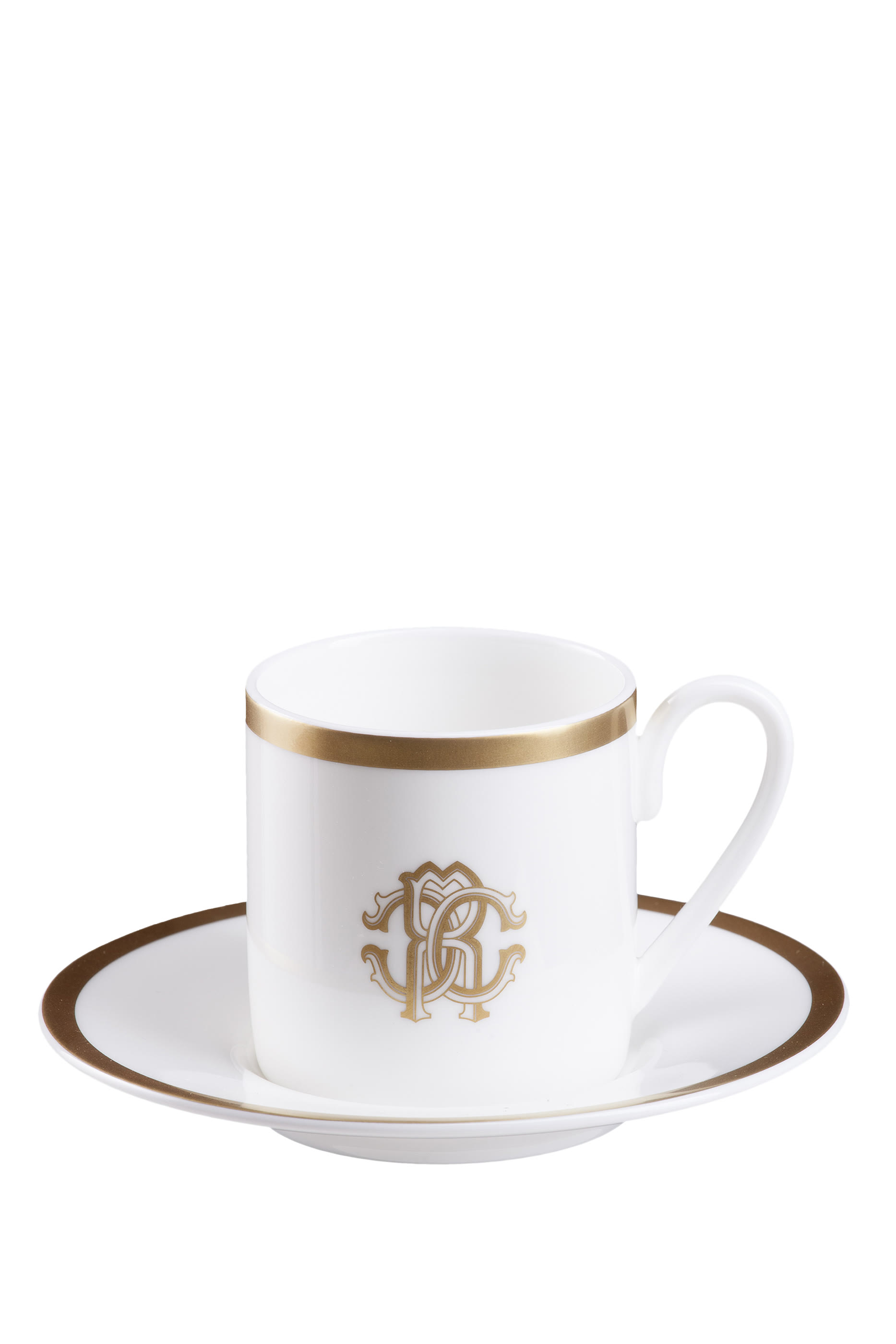 Coffee Cup  Saucer Silk Gold