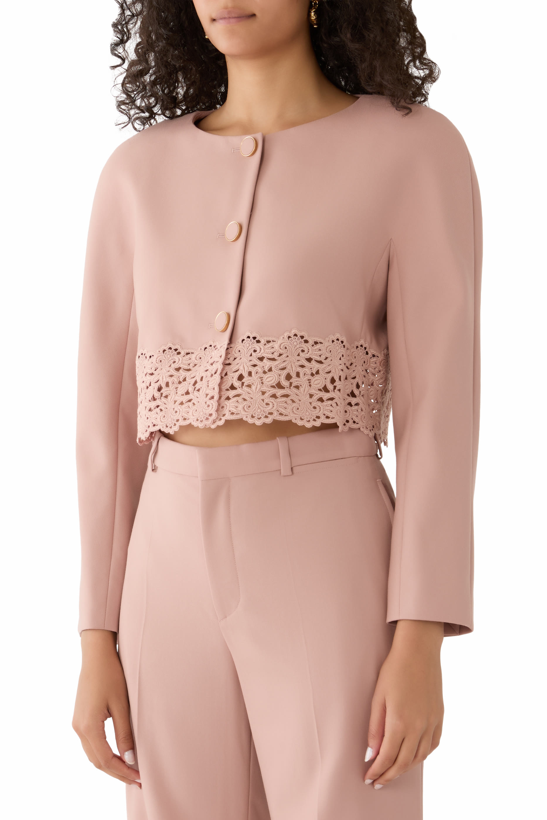 Cropped Gabardine Jacket