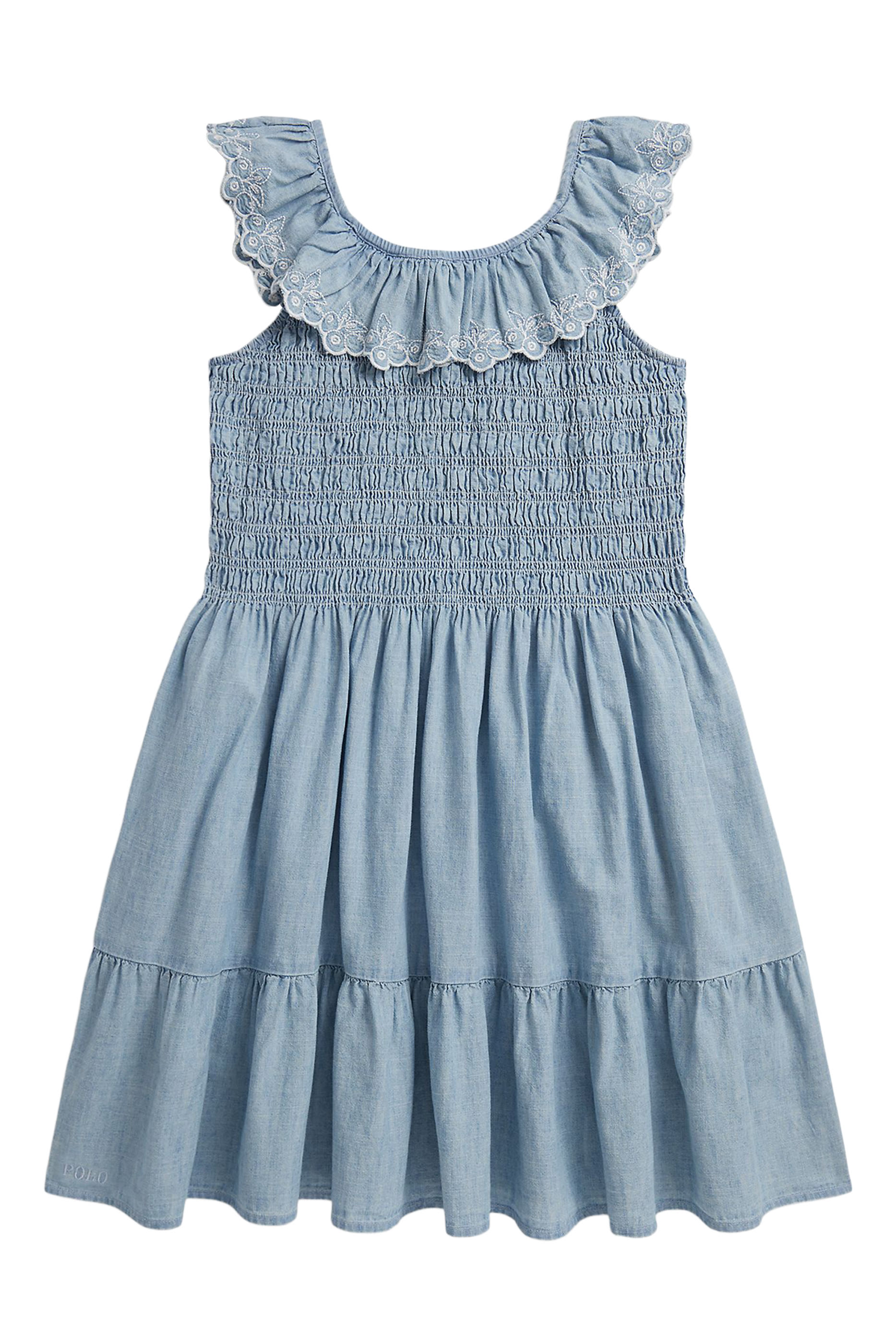 Kids Pony-Embroidered Wide-Leg Trousers