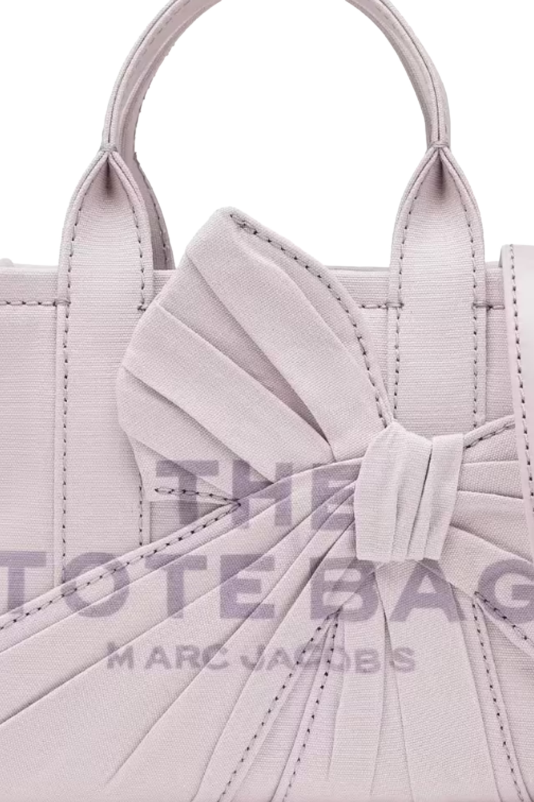 Crossbody Tote In Canvas With Oversized Bow 