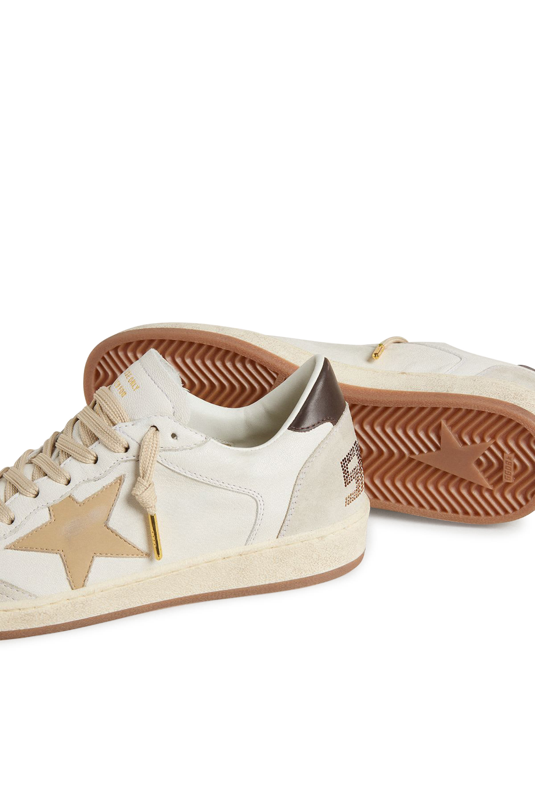  Ball Star Leather Sneakers with Swarovski Crystals