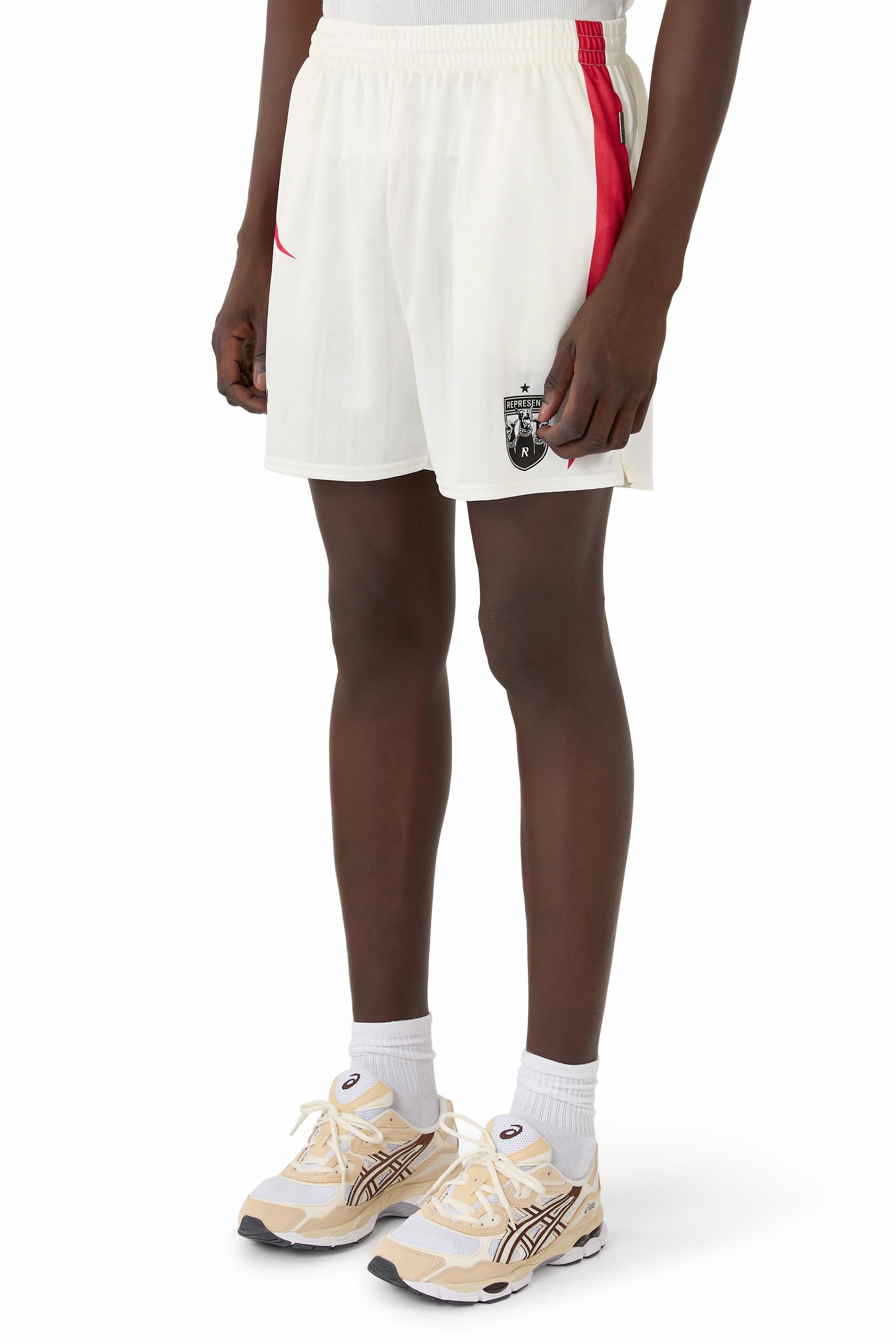 Spike Logo-Patch Panelled Shorts