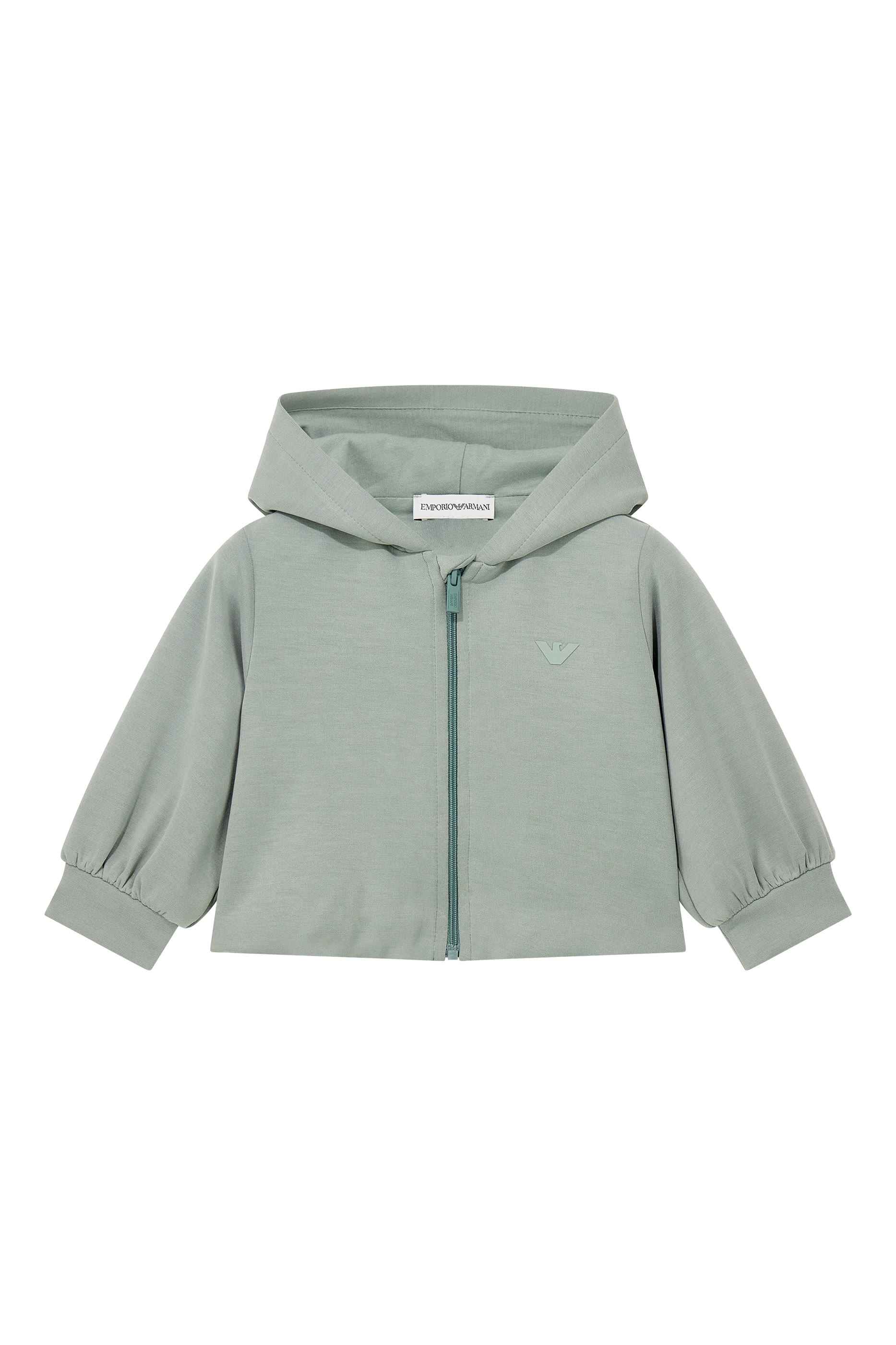 Kids Embossed Logo Zip-Up Hoodie