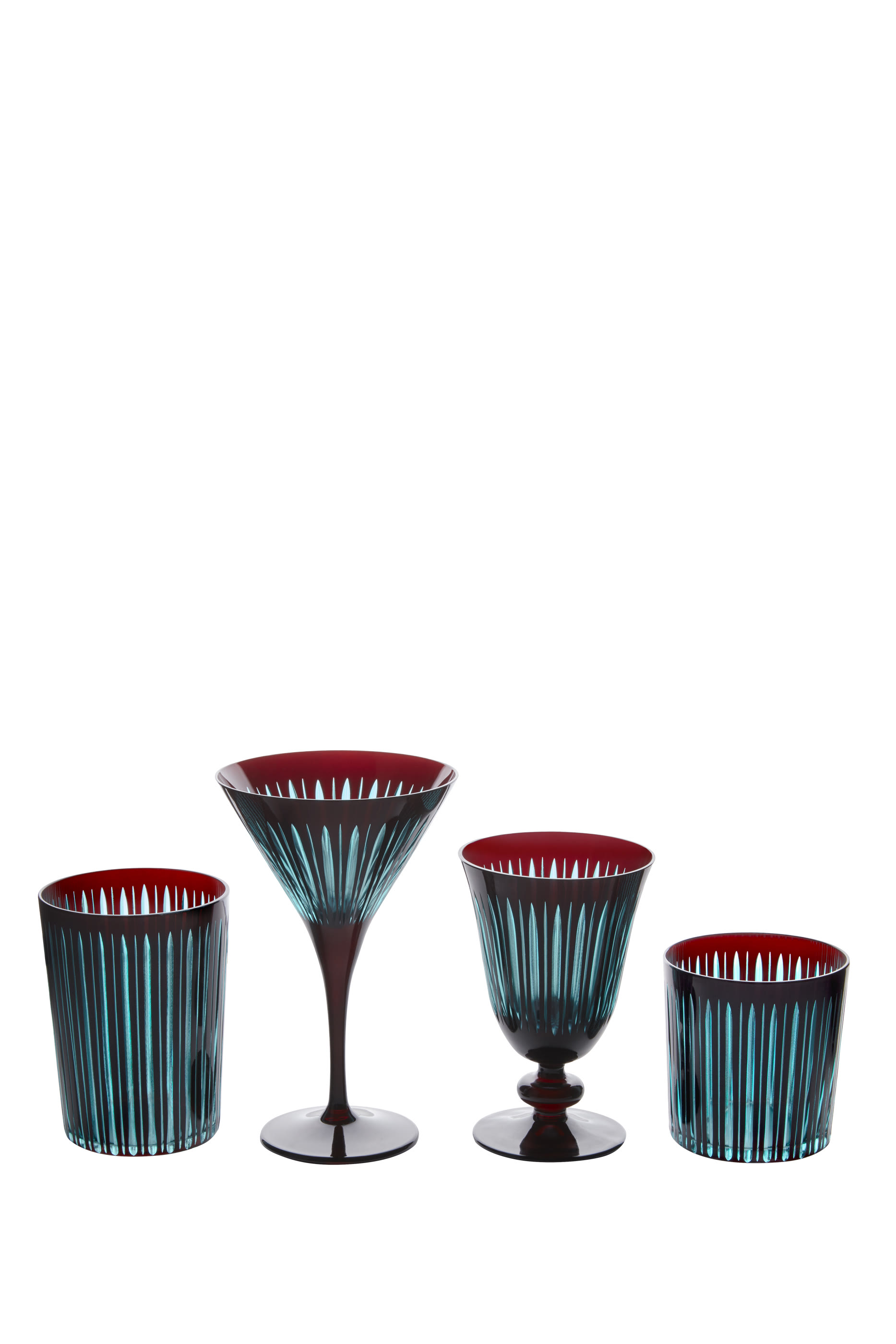 Prism Wine Glasses - Bordeaux, Set of 4