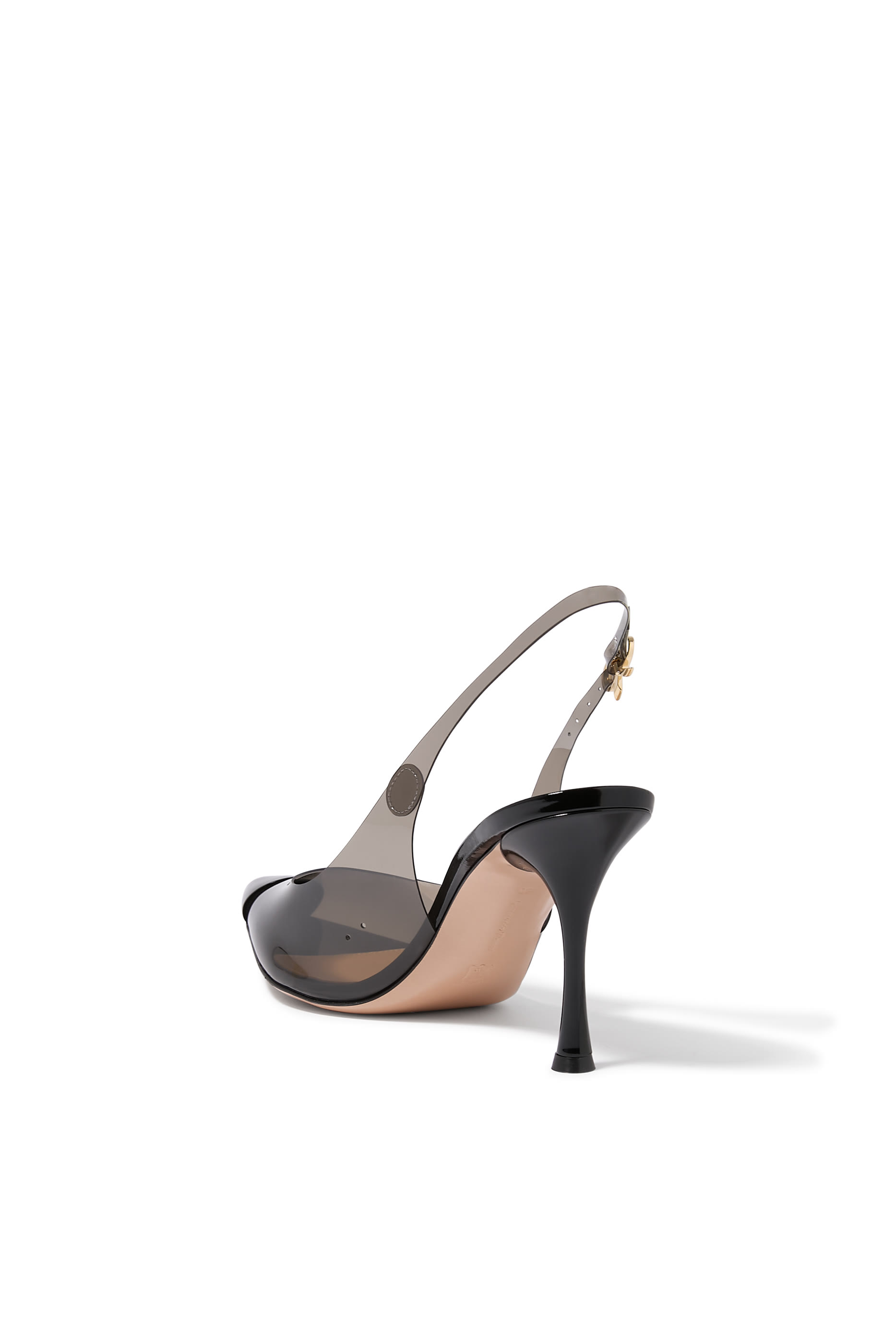 Diana 85 Slingback Pumps in Plexi  Patent
