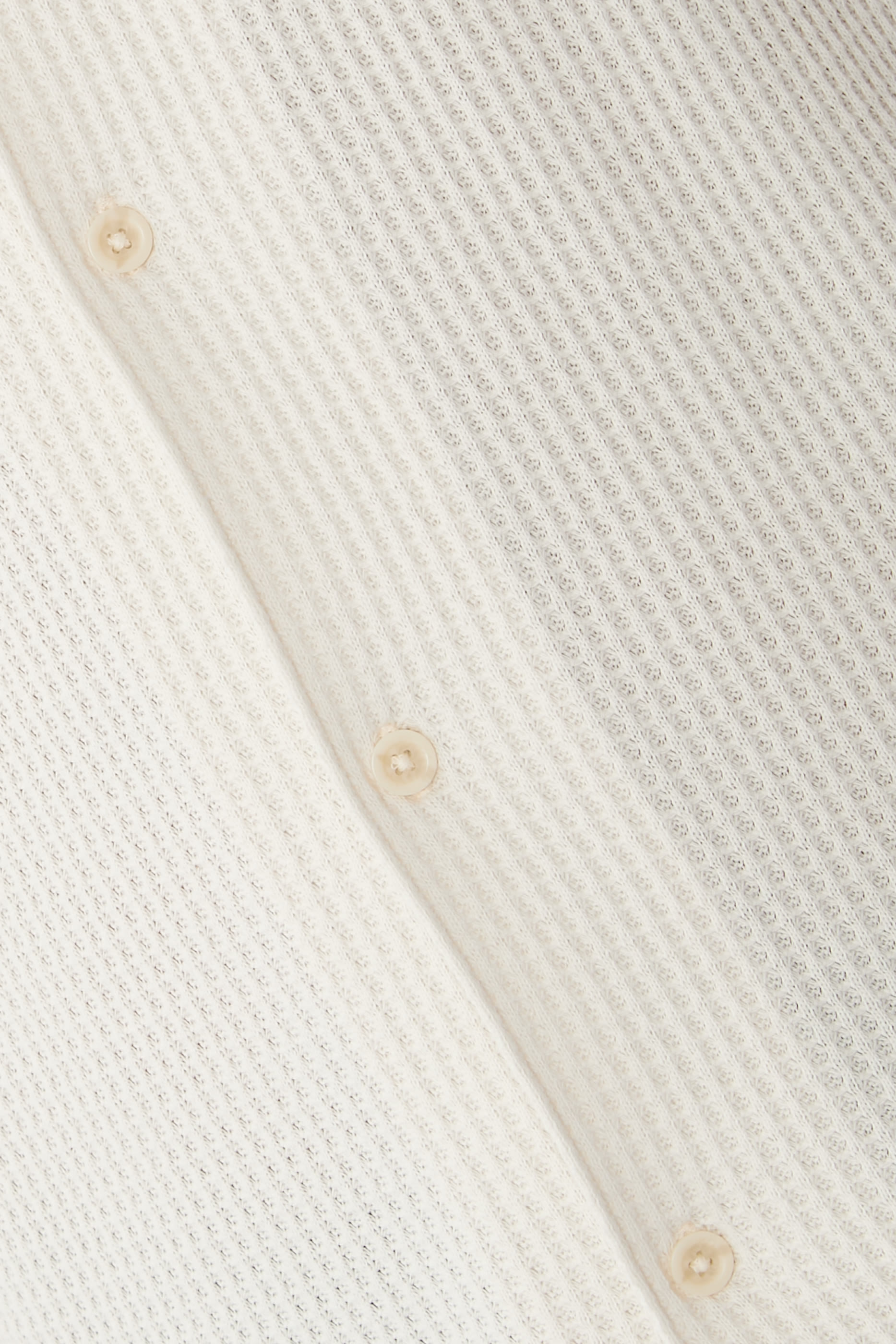Macro-Waffle Cotton-Blend Cabana Shirt