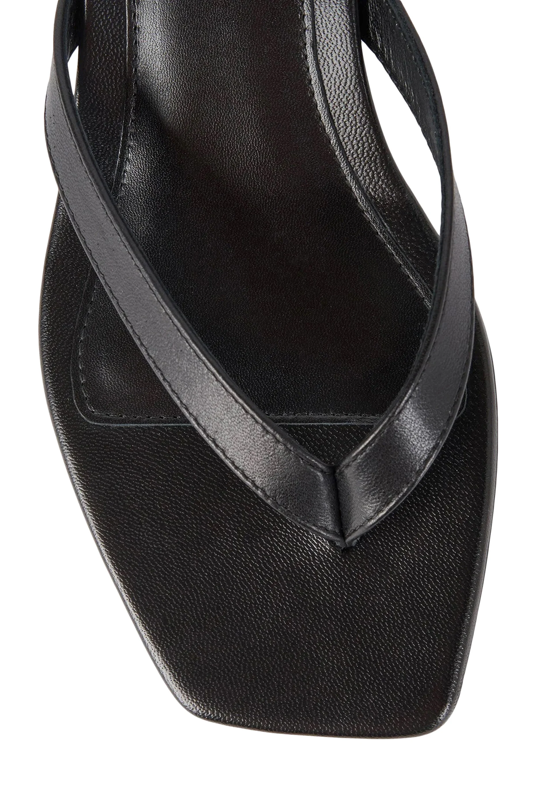 Leather Heeled Flip Flops 35