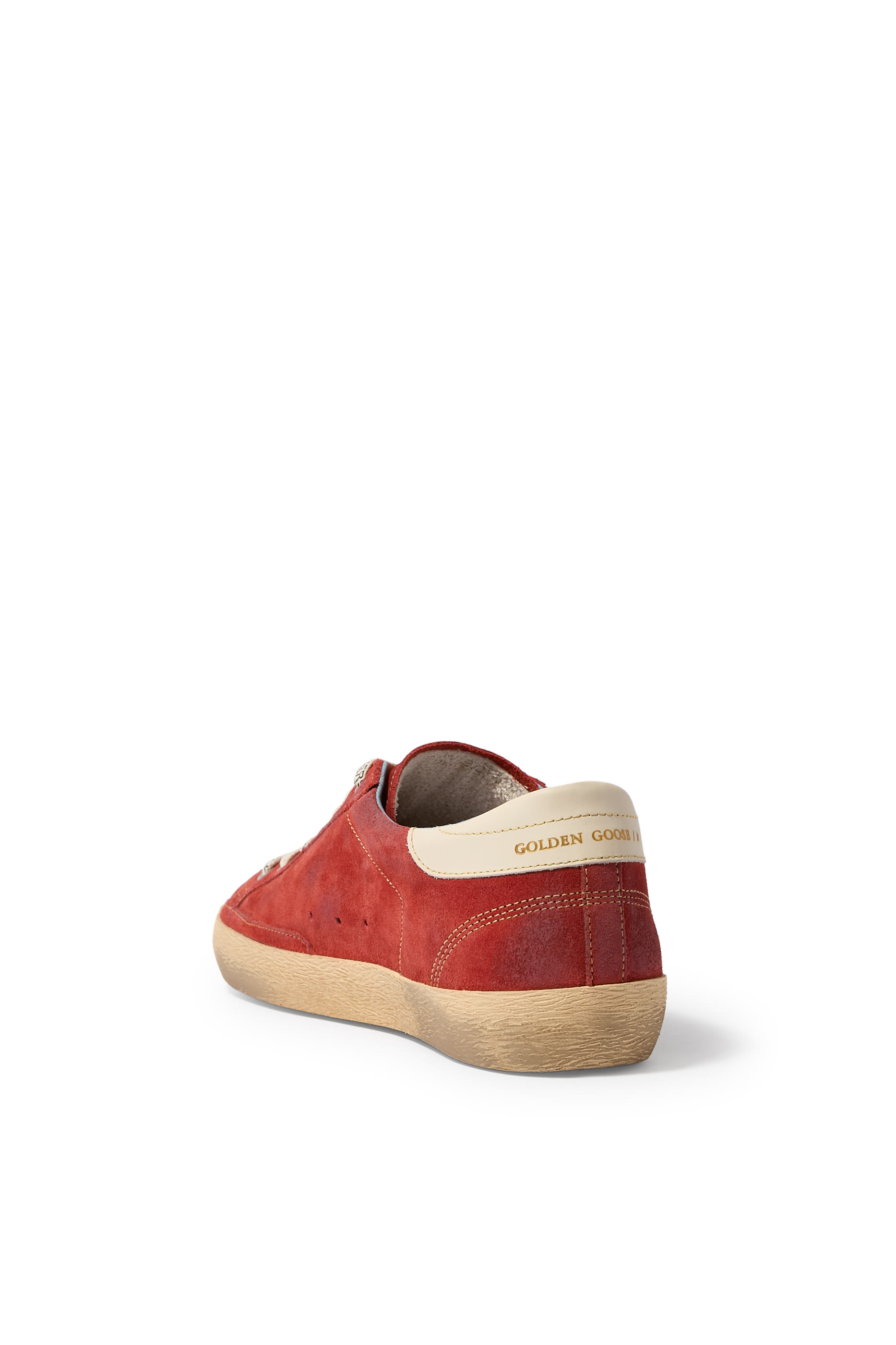 Men&rsquo;s Super-Star Sneakers in Suede with Leather Star 