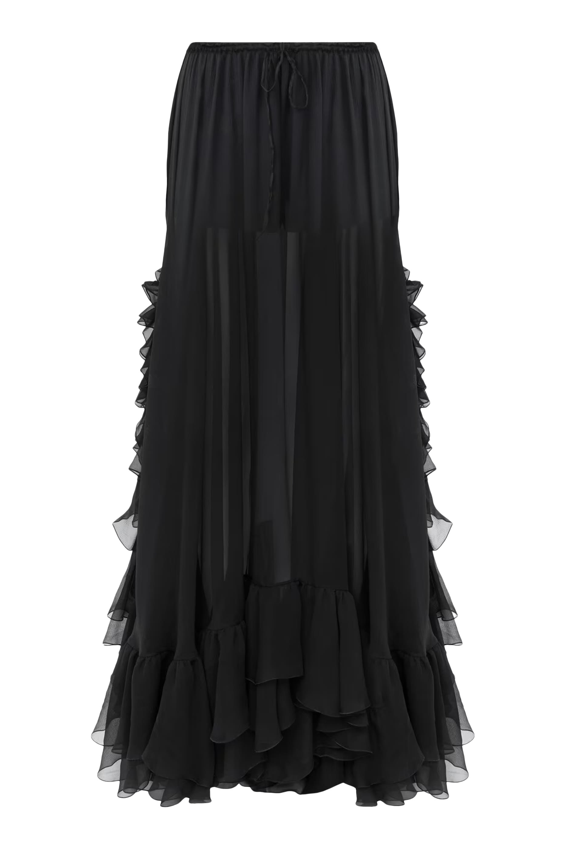 Ruffled Long Skirt