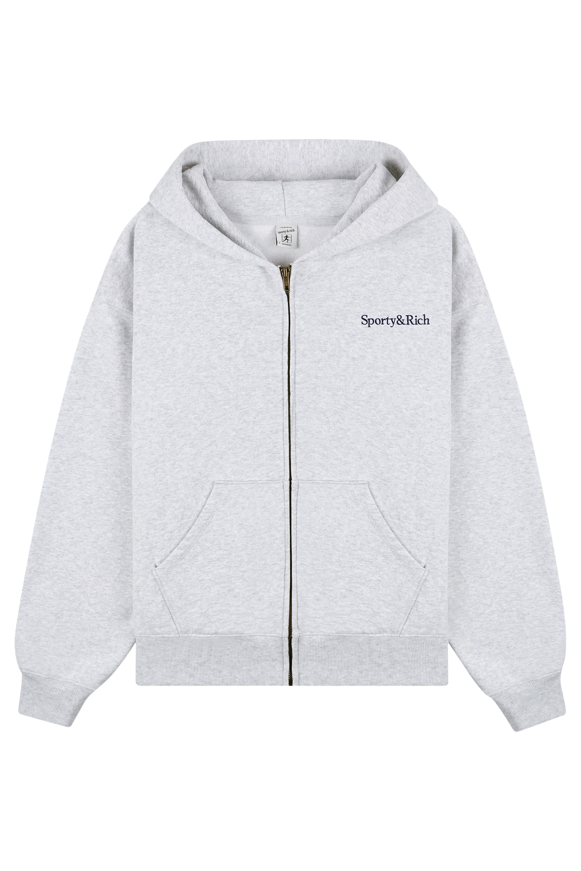 Serif Logo Embroidered Hoodie