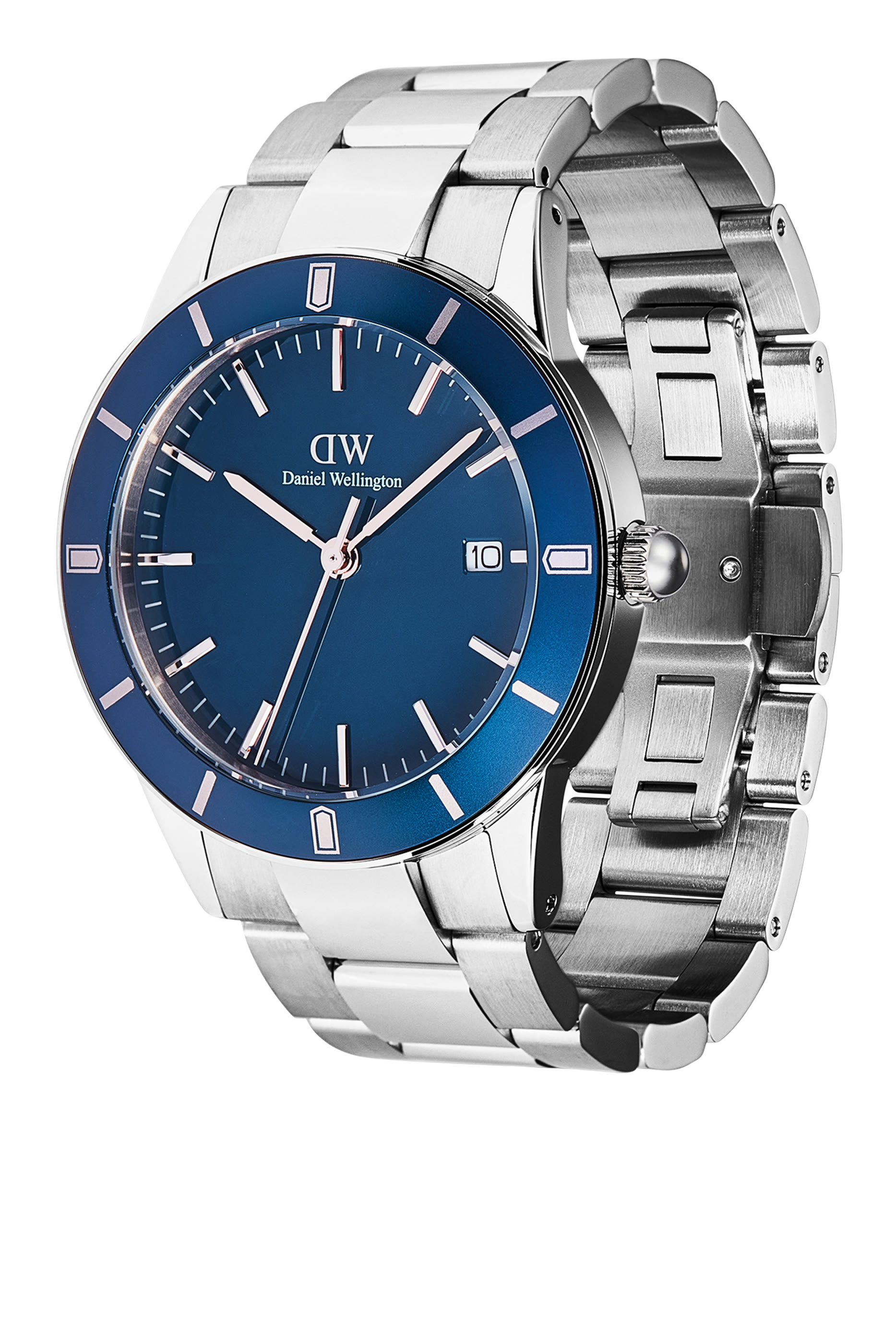 Iconic Paradigma Link Blue Enamel watch, 40mm