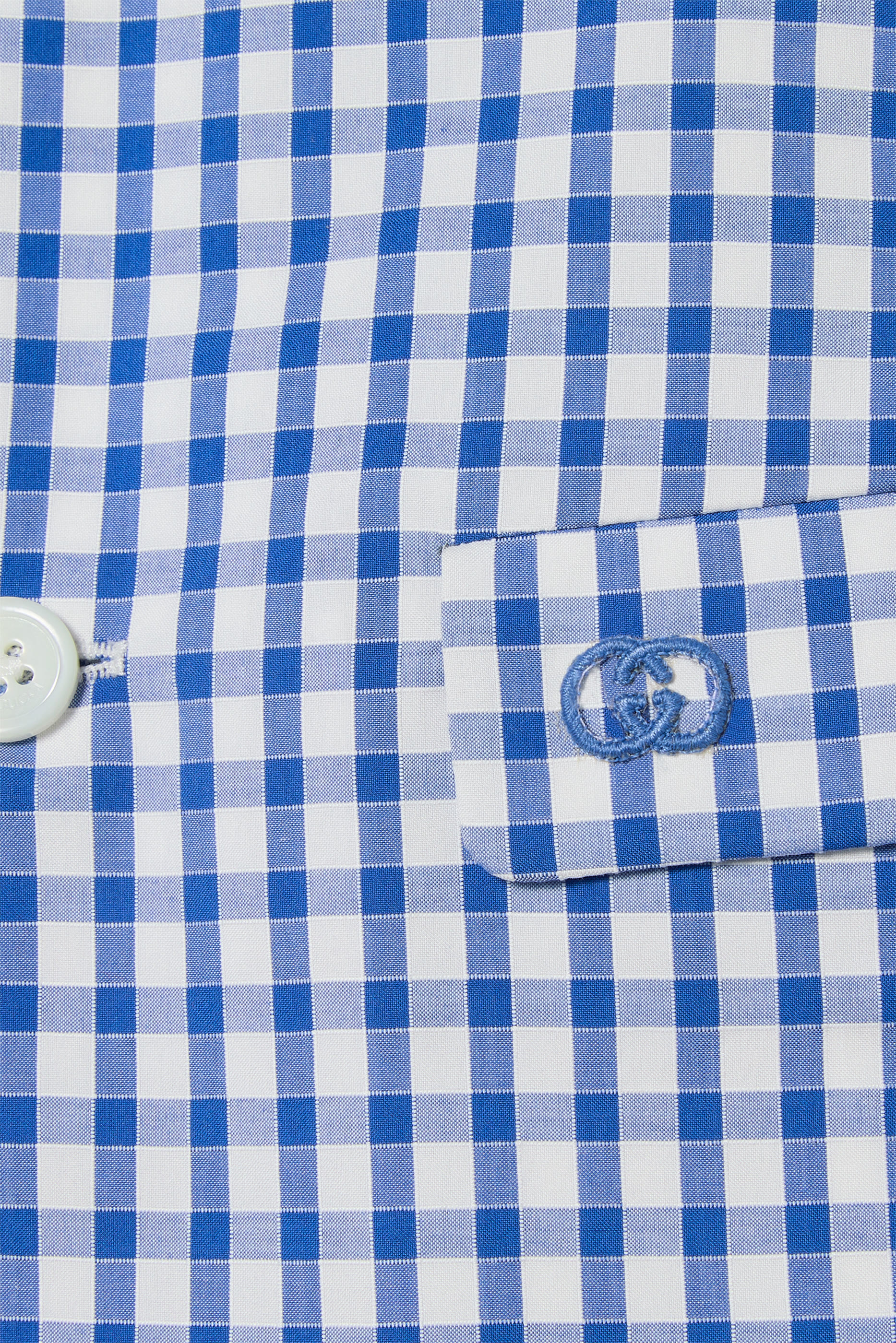 Kids Interlocking G Embroidery Gingham Jacket