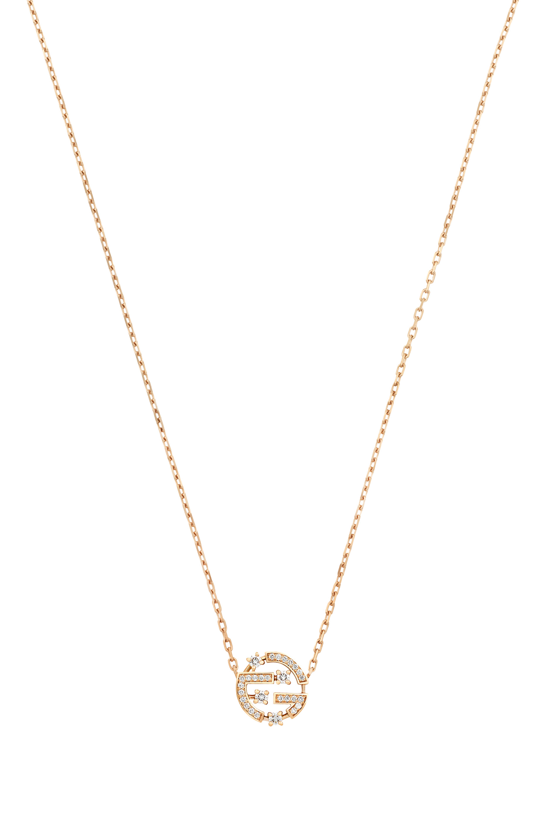 Avenues 18K Rose Gold  DIamond Mini Pendant Necklace