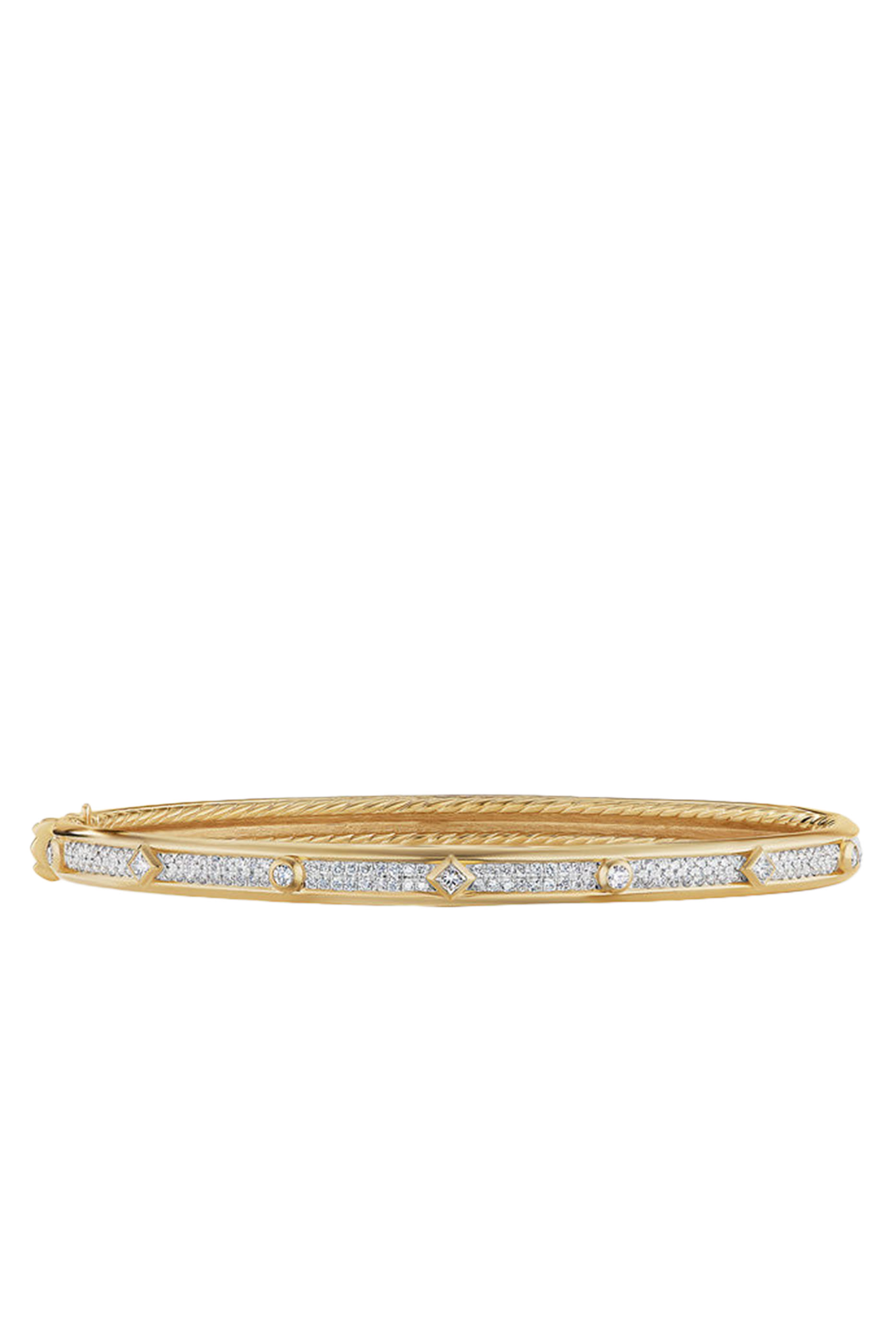 Renaissance Bangle, 18k Yellow Gold  Diamonds