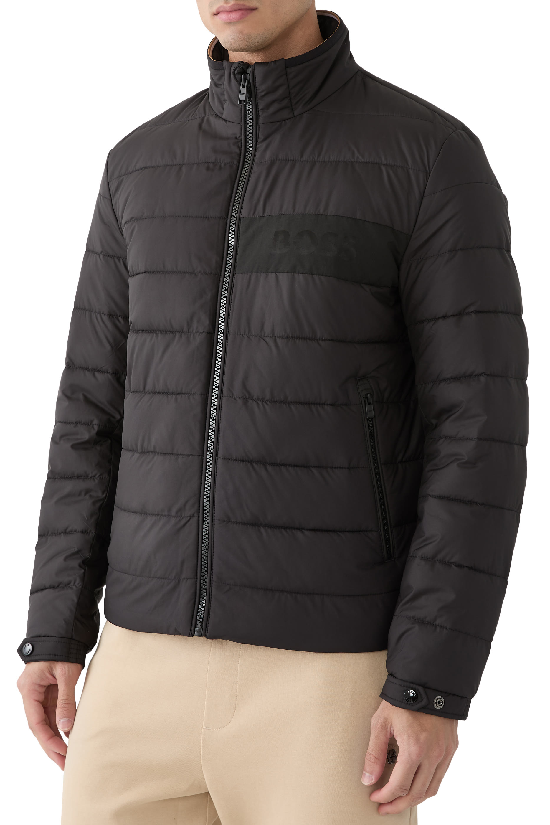 Water-Repellent Regular-Fit Jacket with Logo Detail 