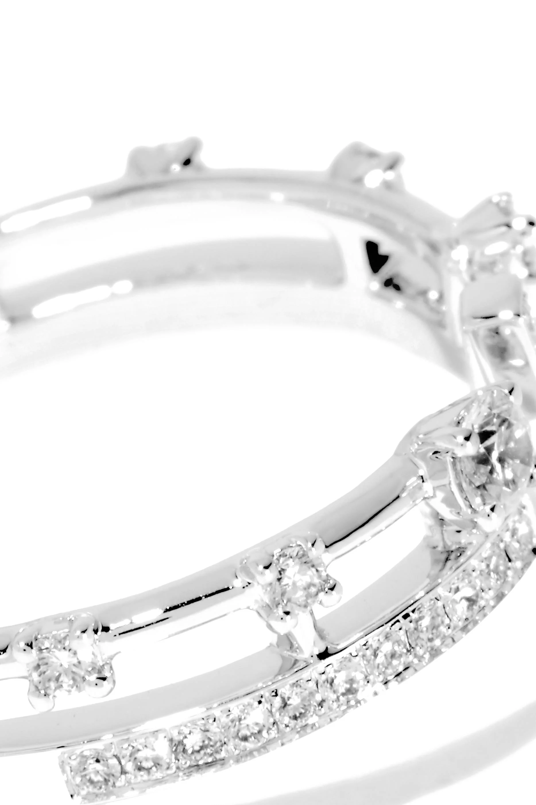 Avenues Index Ring, 18k Yellow Gold  Diamonds