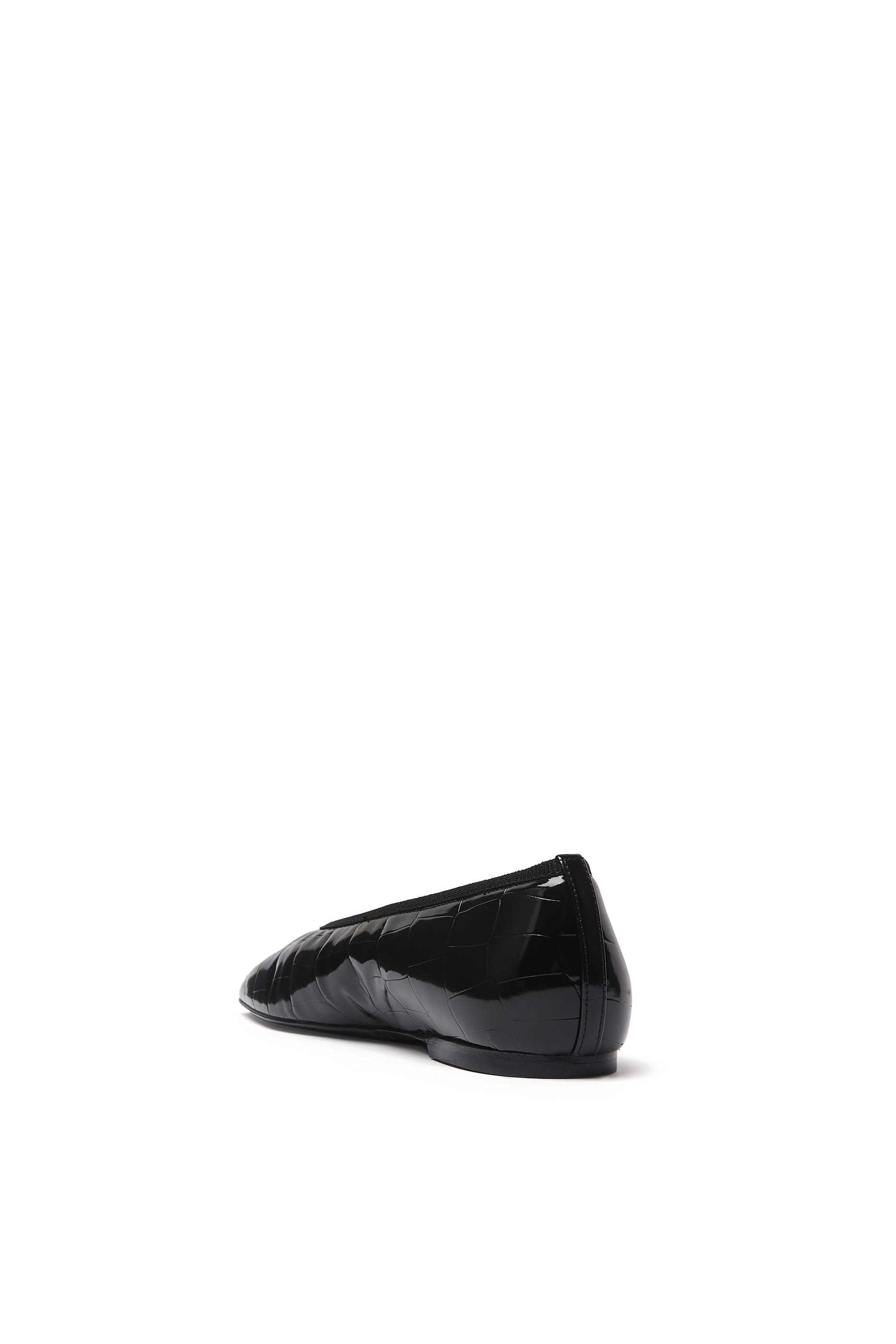 Minimalist Croco-Embossed Ballerinas
