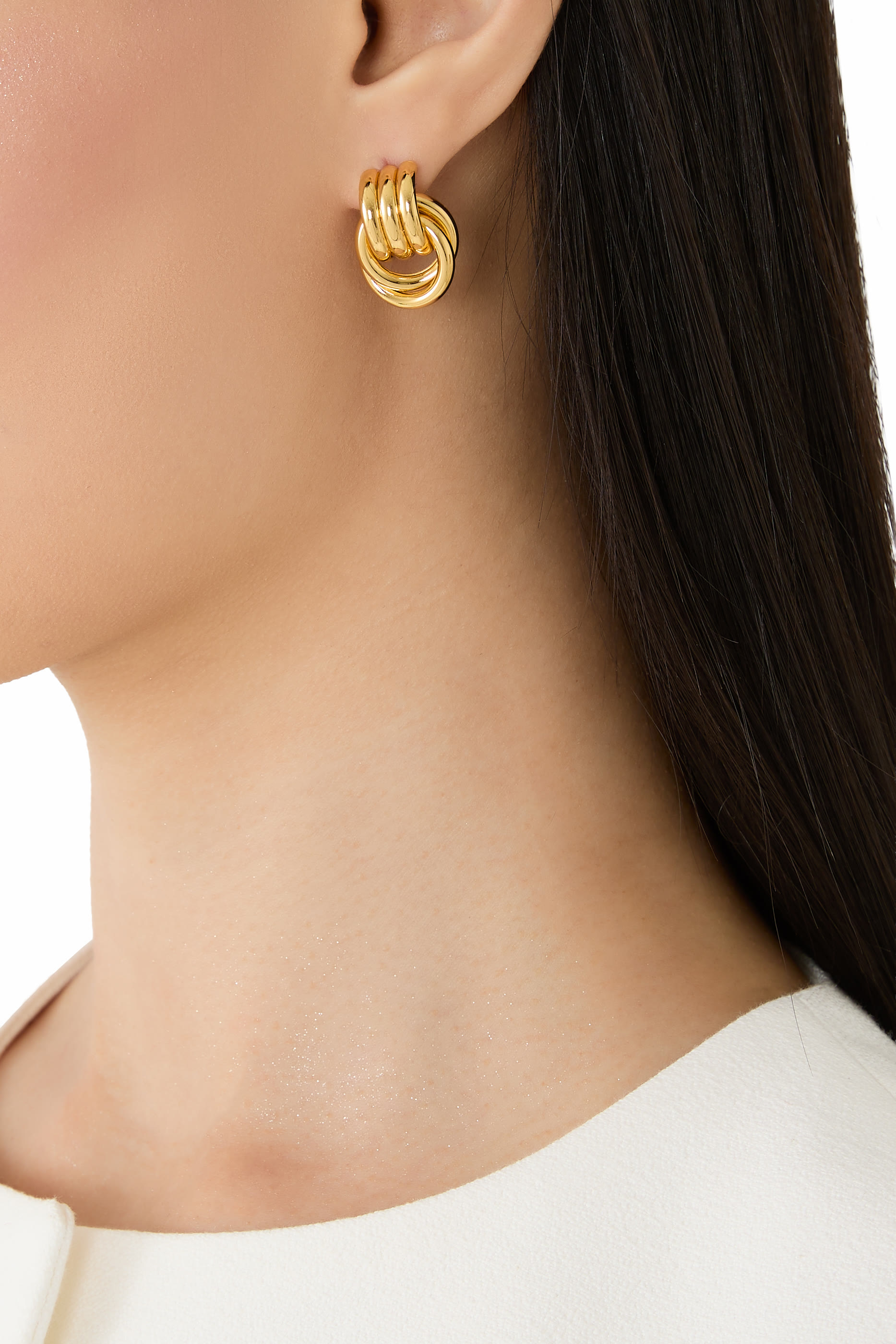 Baby Knot Earrings, 18K Gold PVD-Plated Stainless Steel