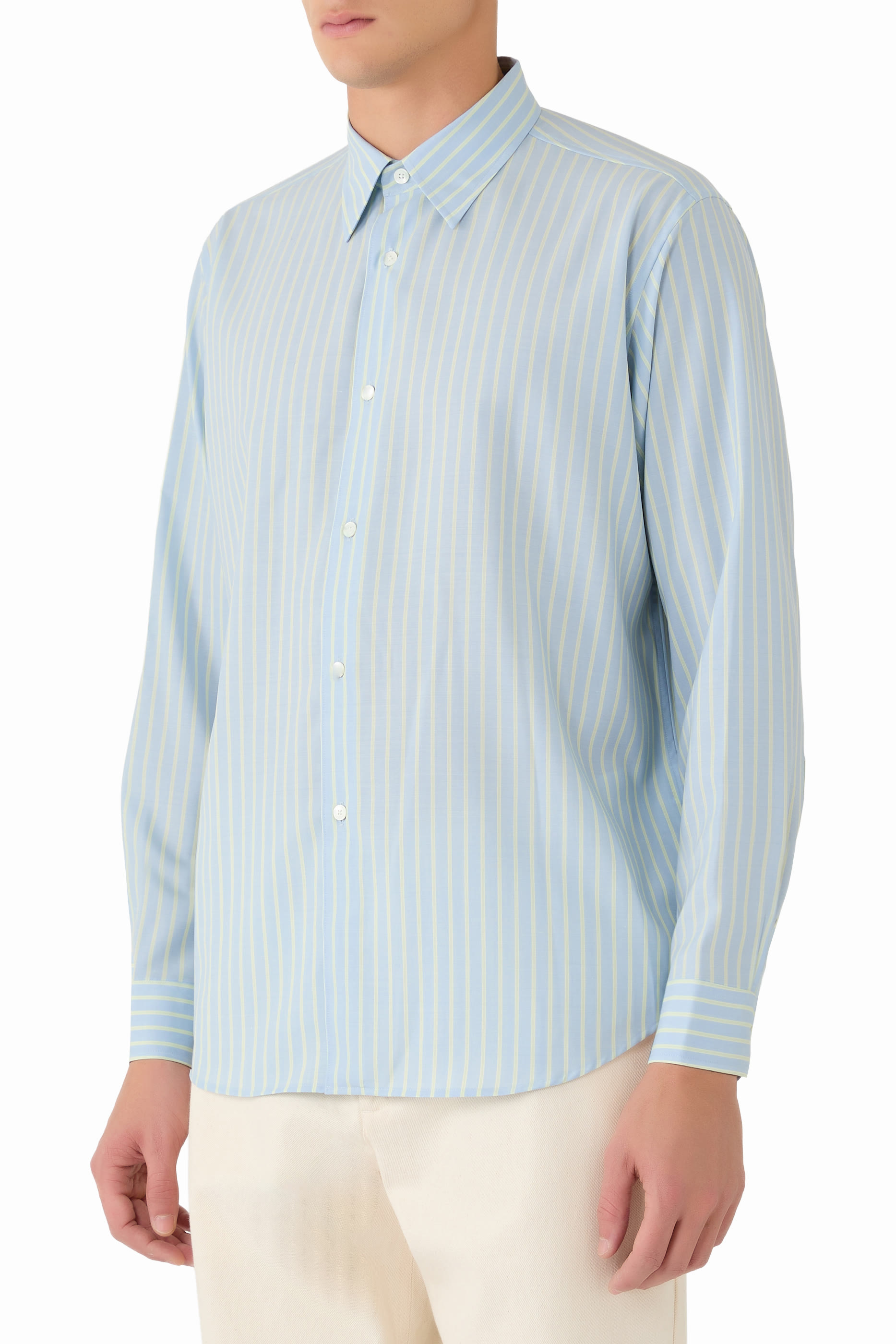 Super Fine Wool Stripe Shirt