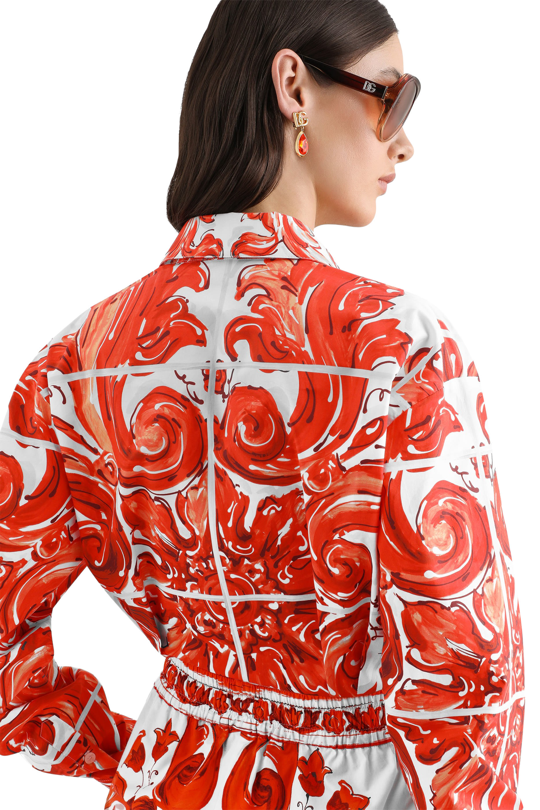 Majolica-Print Poplin Shirt