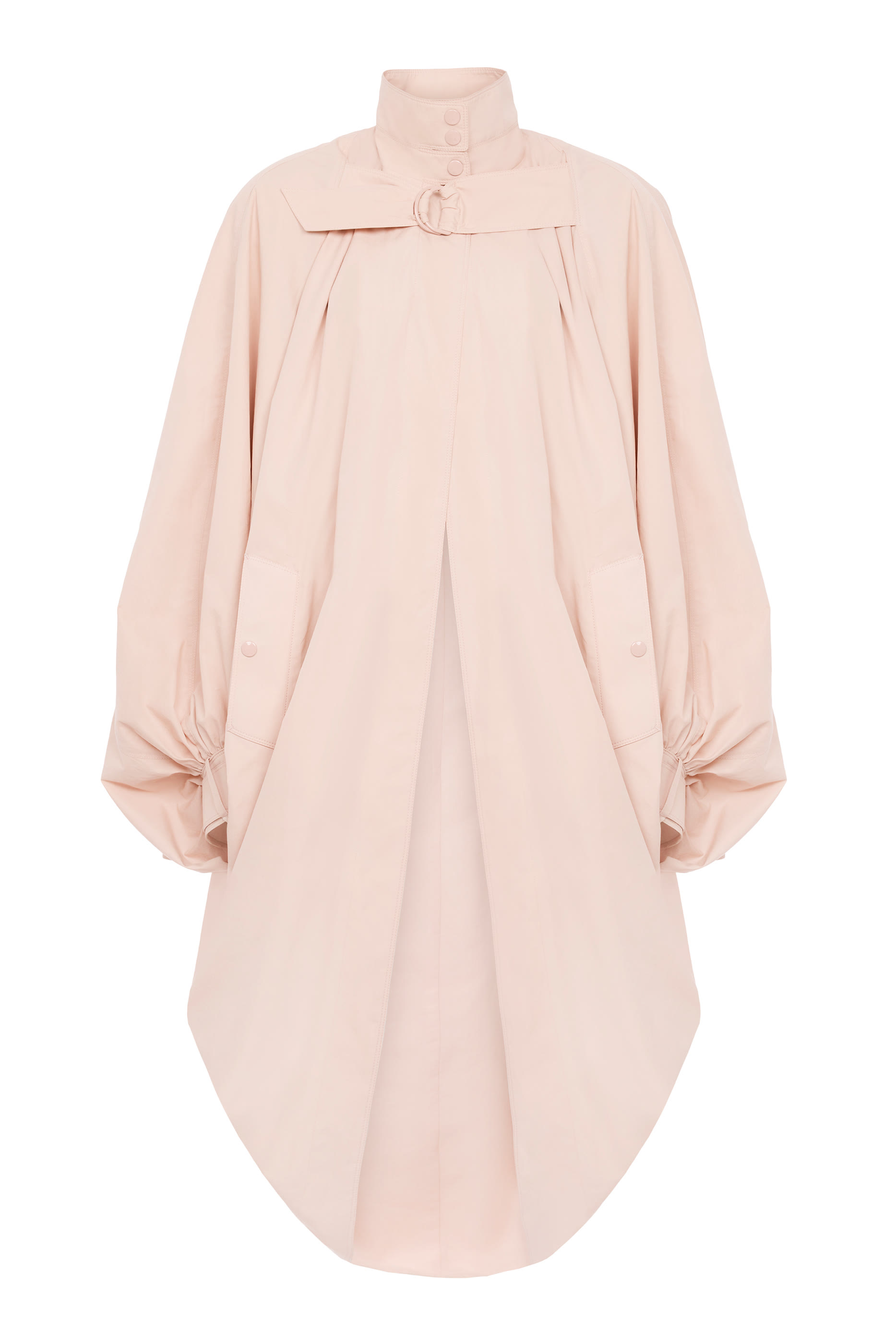 High-Neck Cape Coat