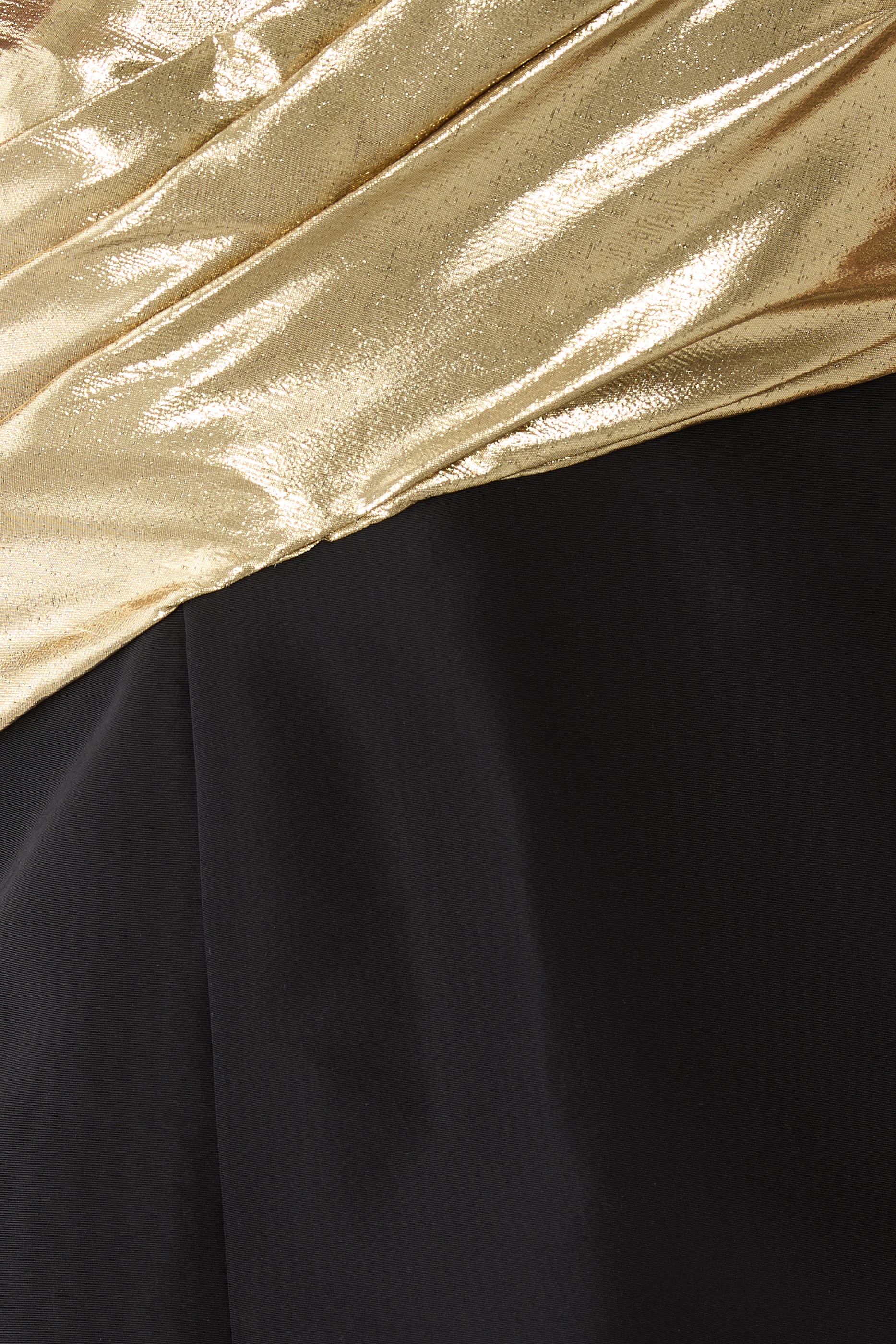 Strapless Lam&eacute; Gown