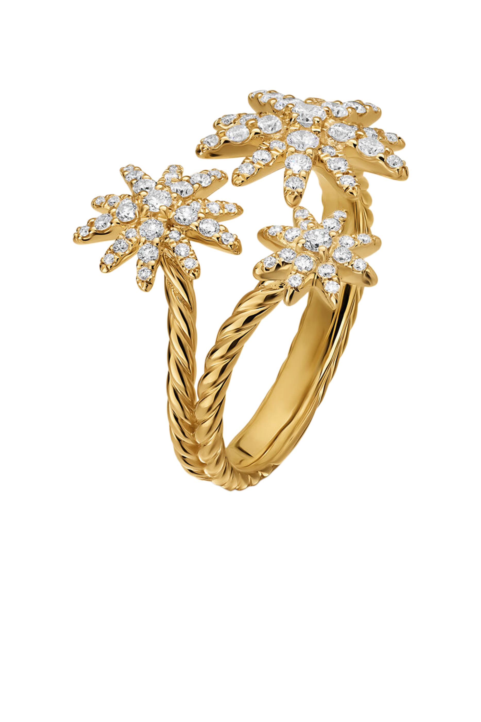 Starburst Multi Star Ring, 18k Yellow Gold  Diamonds