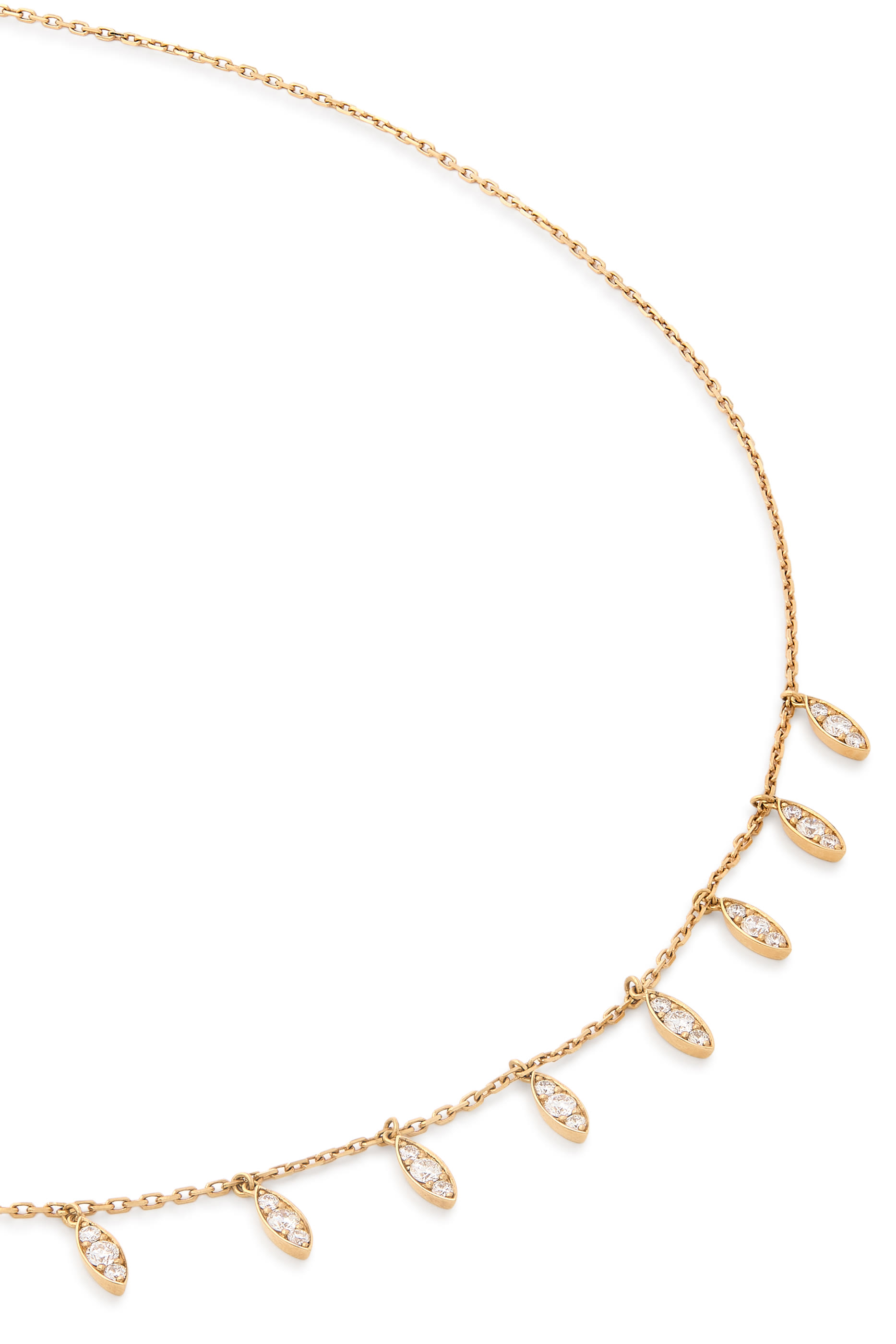 Barq Marquise Dangling Necklace, 18k Yellow Gold  Diamonds