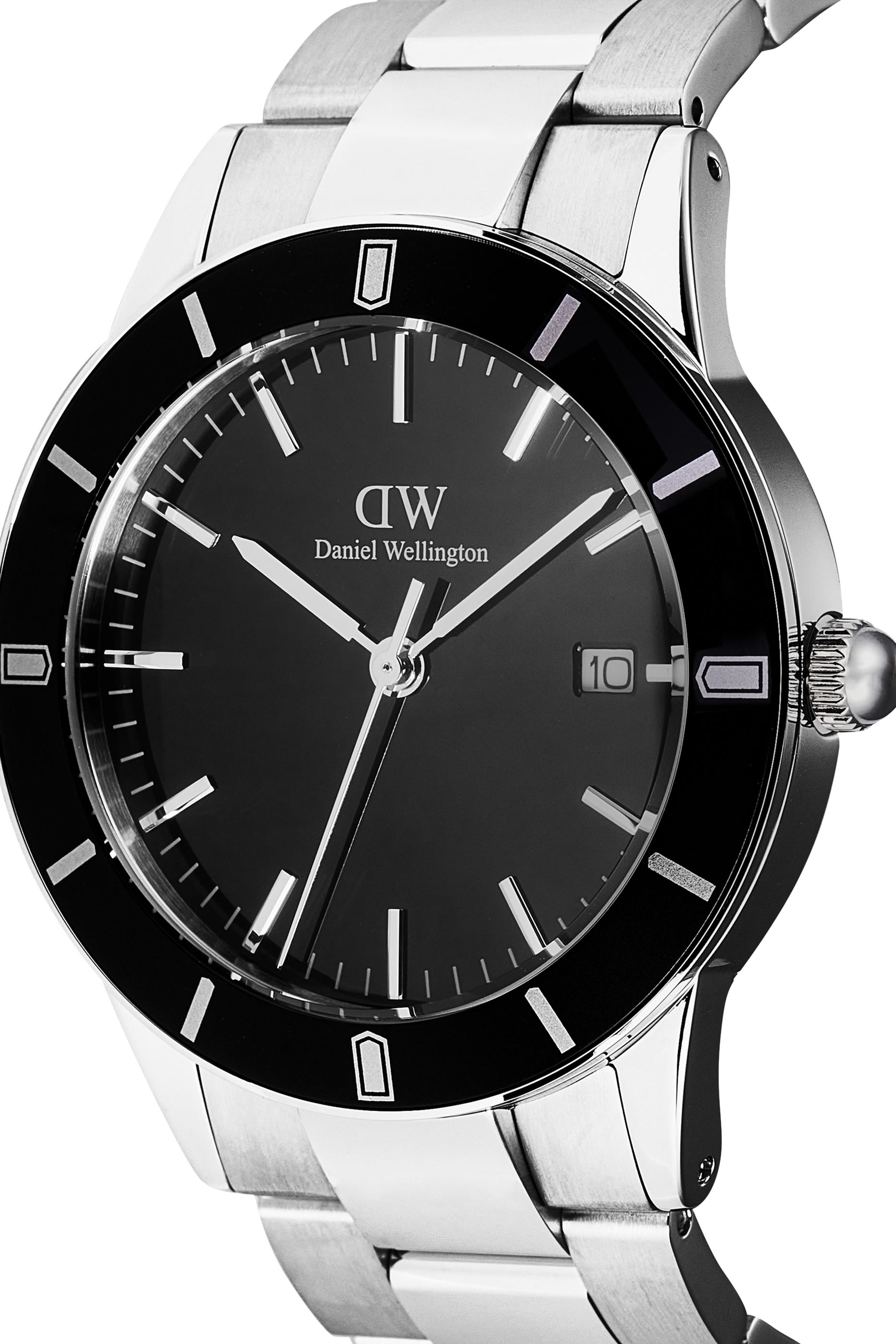 Iconic Paradigma Link Black Enamel Watch, 40mm