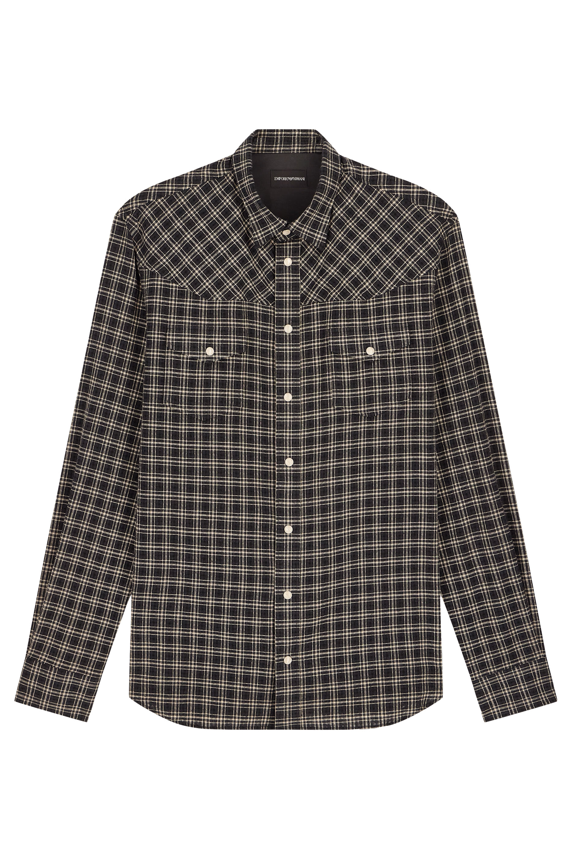 Chest Pockets Check Flannel Shirt