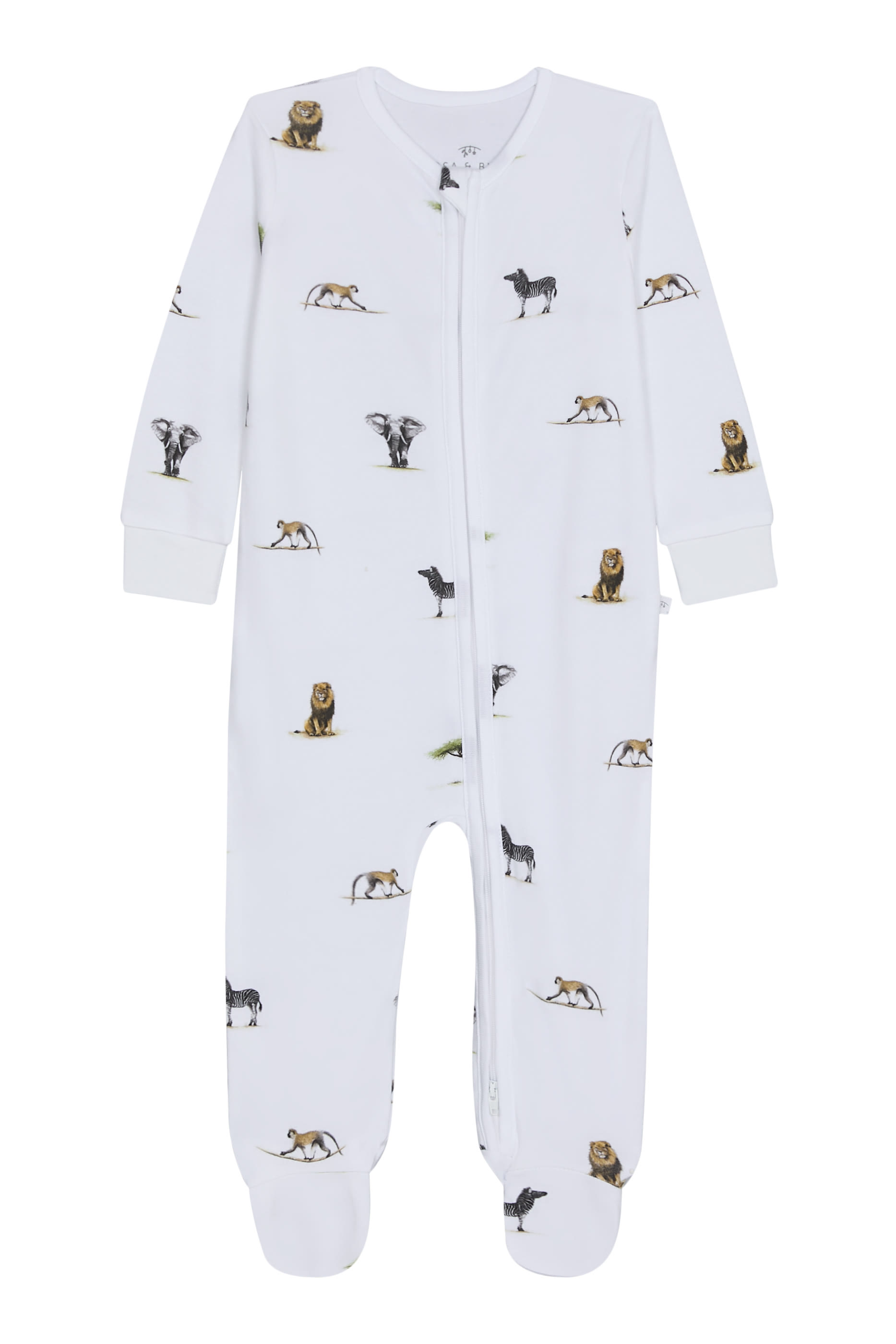 Kids  Safari Print Sleepsuit 