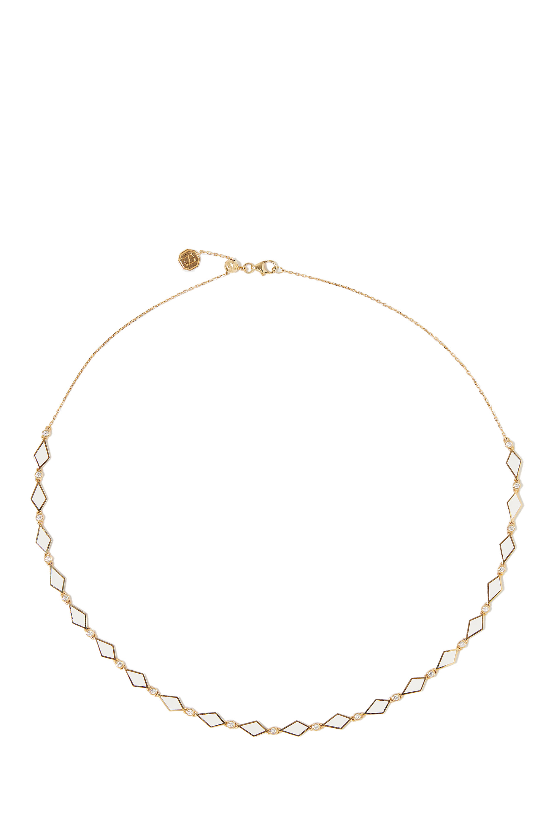 Mosaic Necklace, 18k Yellow Gold  Diamonds