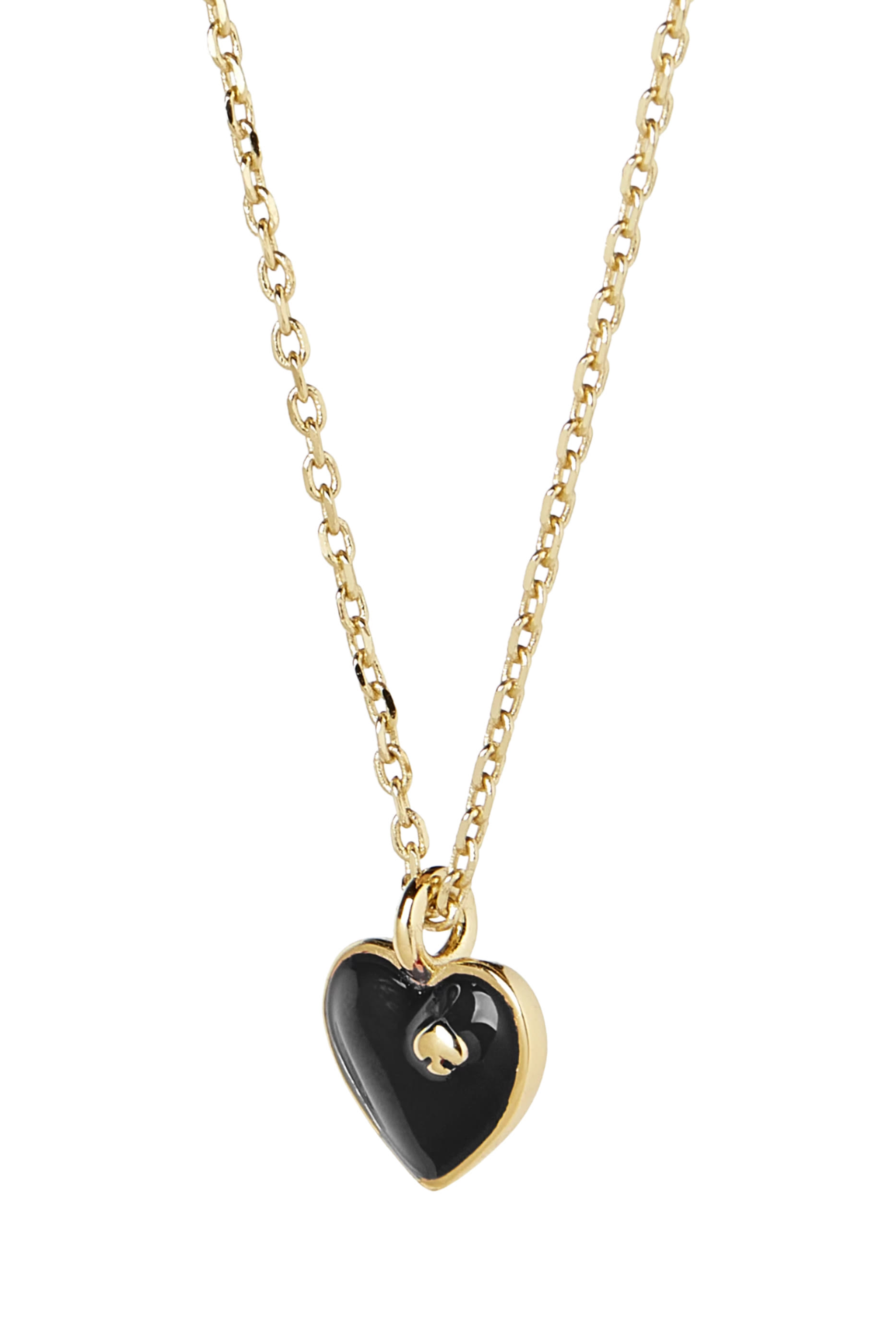Heart and Spade Pendant Necklace, Enamel