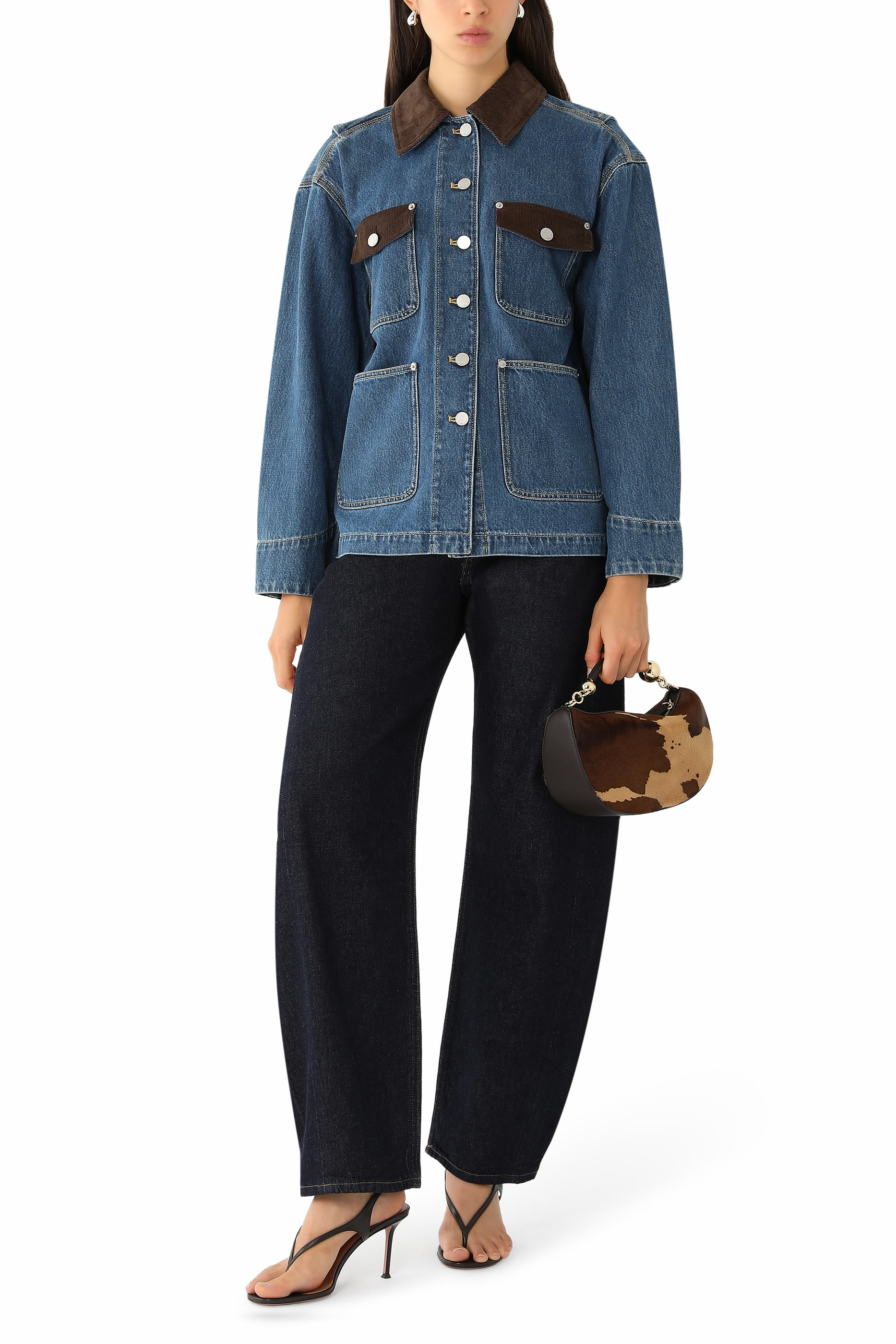 Luna High Rise Pieced Taper Jeans