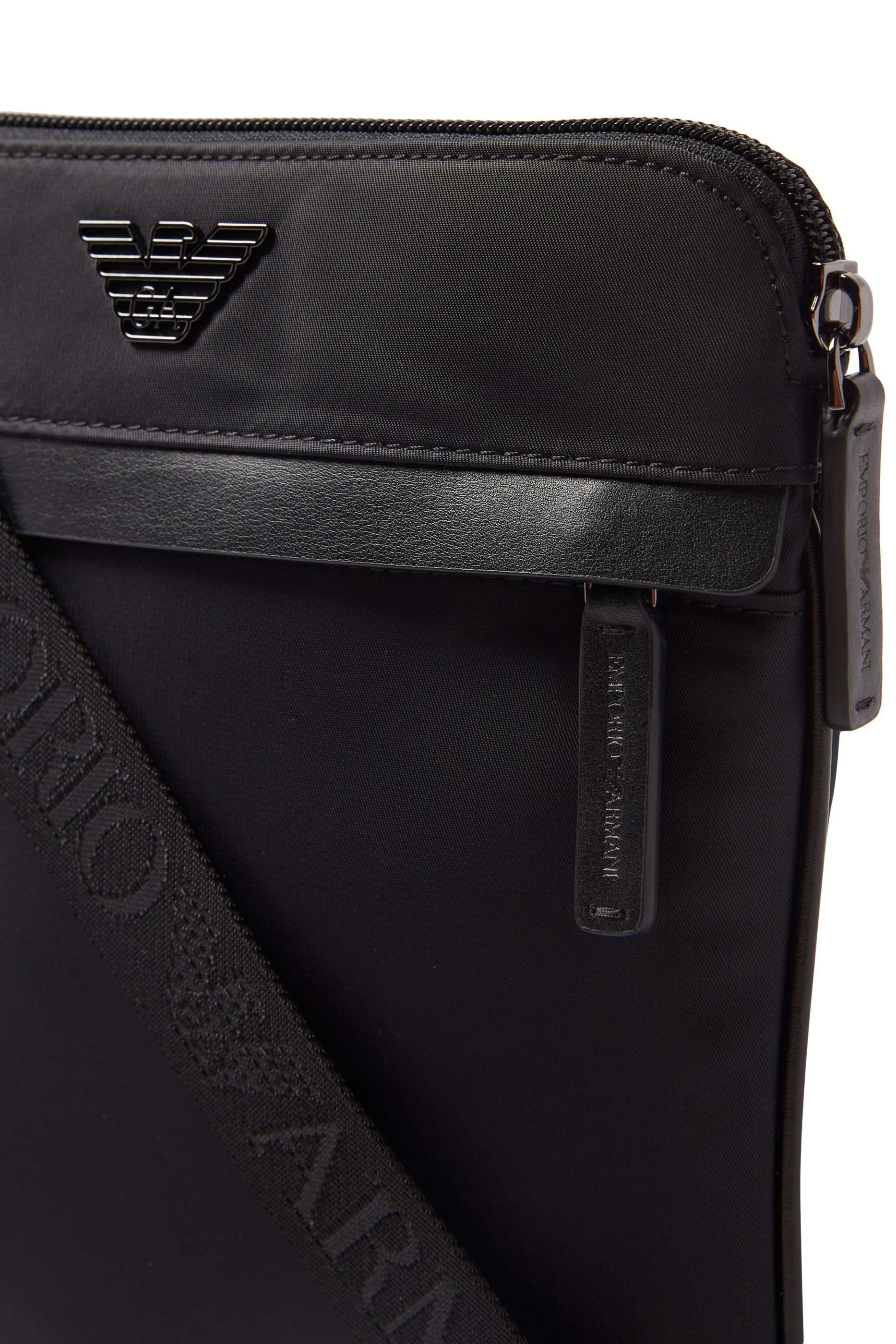 Flat Armani Sustainability Values Crossbody Bag
