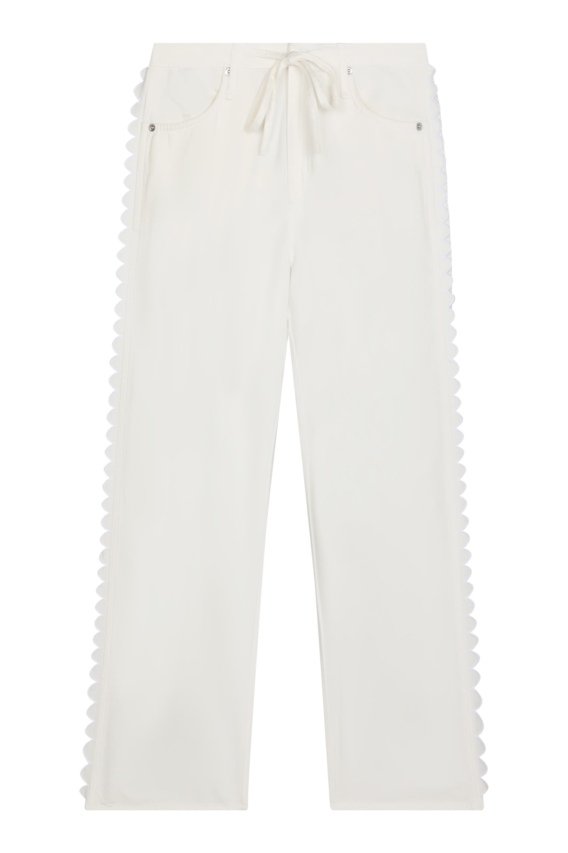 Phoebe Drawstring Wide-Leg Jeans 