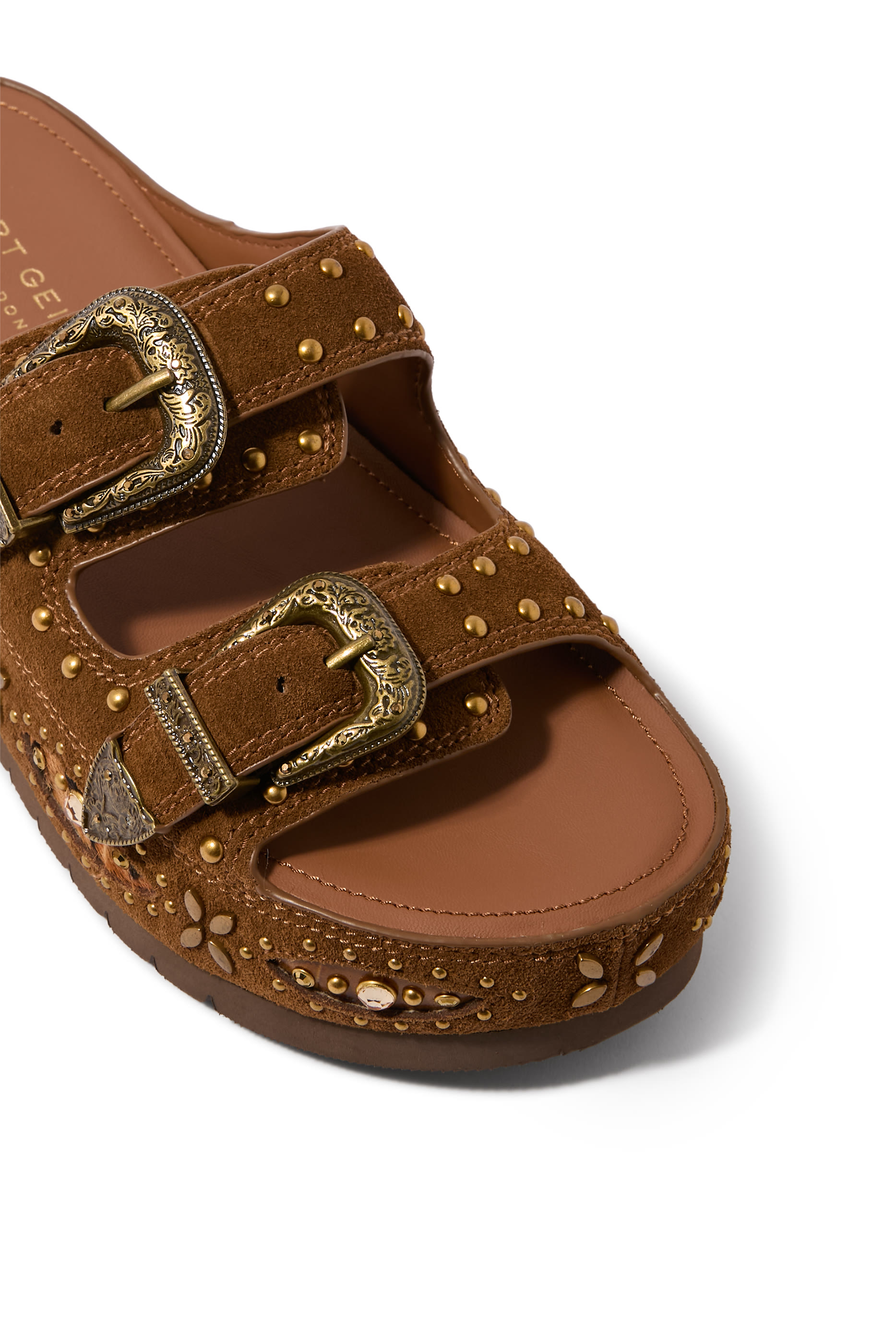 Western Buckle Platform Sandals 