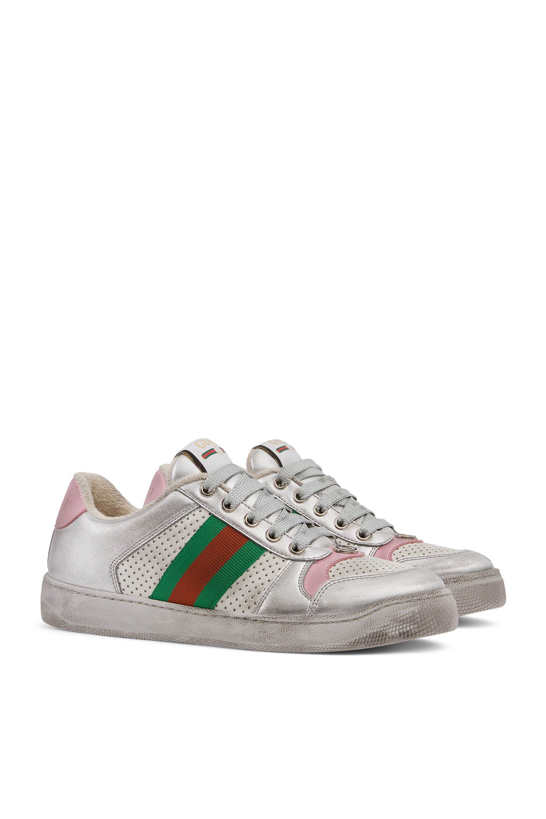 Screener Sneakers with Worn-Out Effect