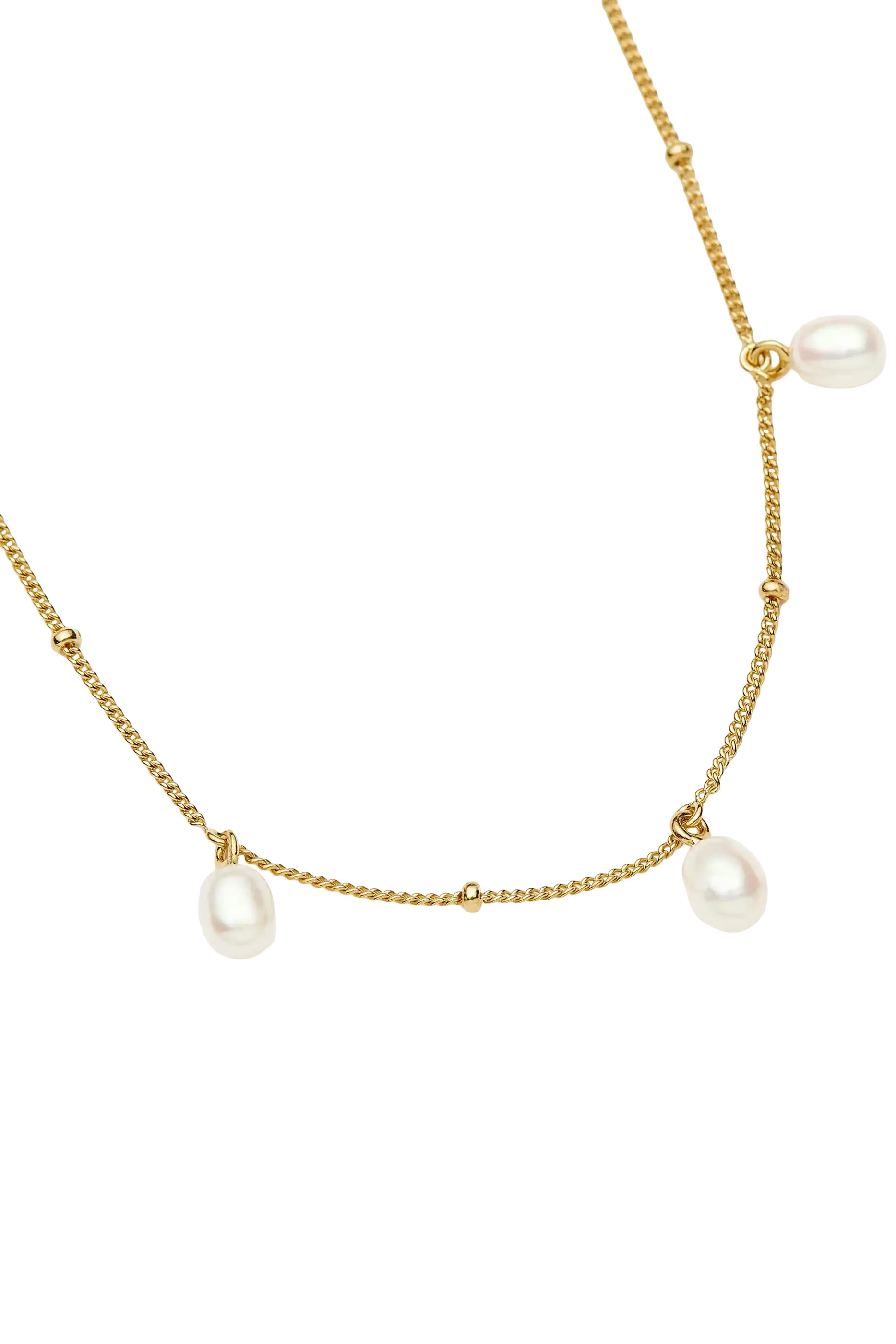  Pearl Baya Baroque Chain Choker, 18ct Recycled Gold Vermeil on Recycled Sterling Silver  Baroque Pearls