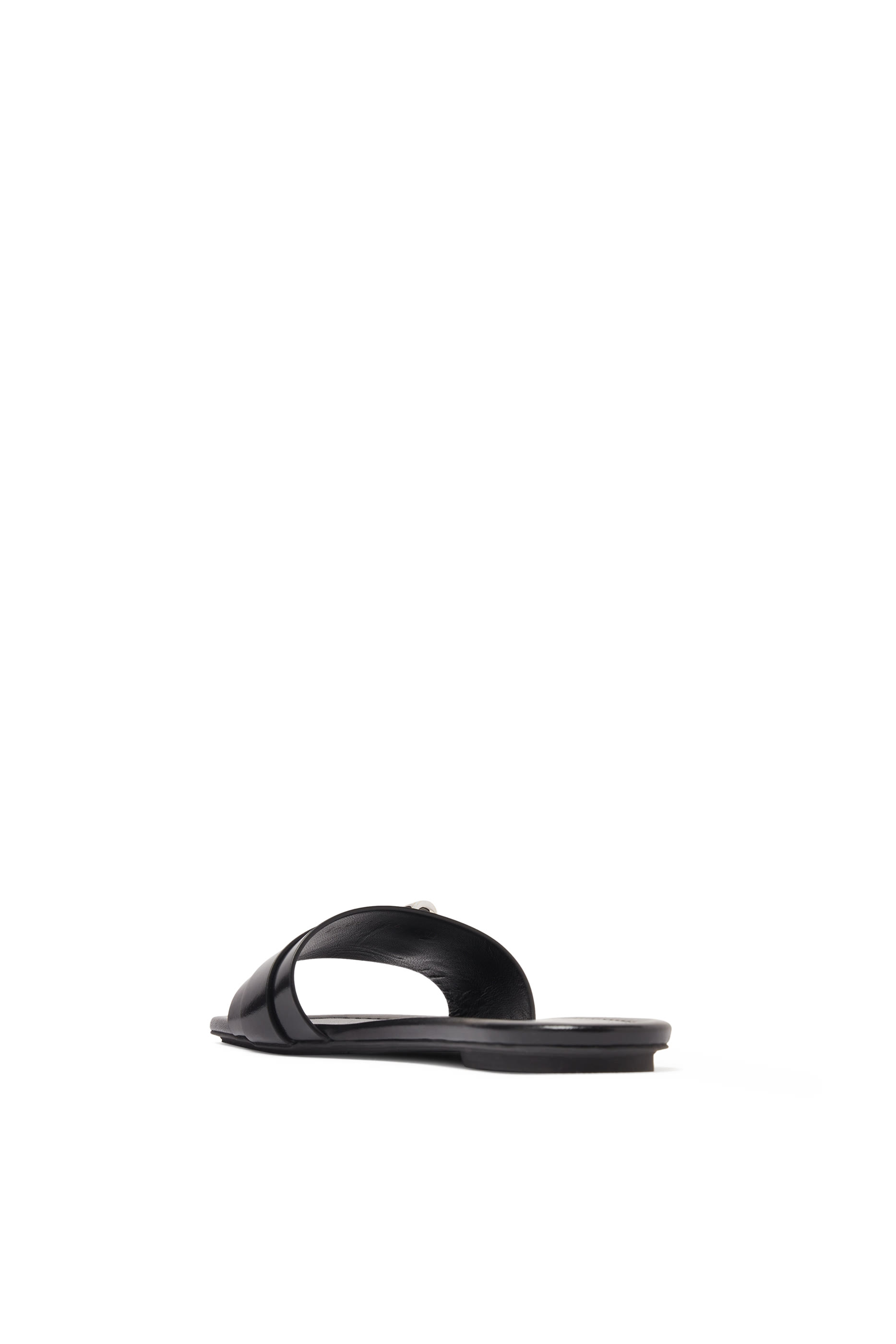 Single Strap Wave Metal Detail Sandals