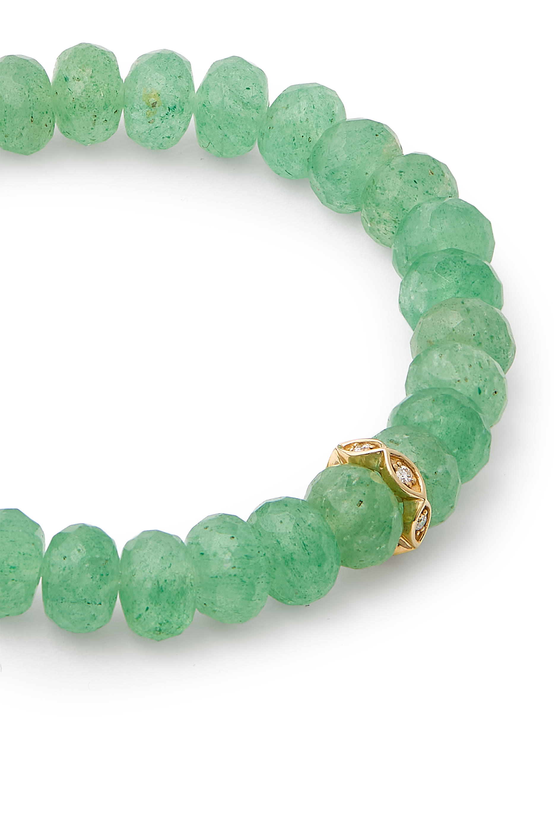 Eternity Marquise Rondelle Beaded Bracelet, 14k Yellow Gold  Diamonds, Quartz