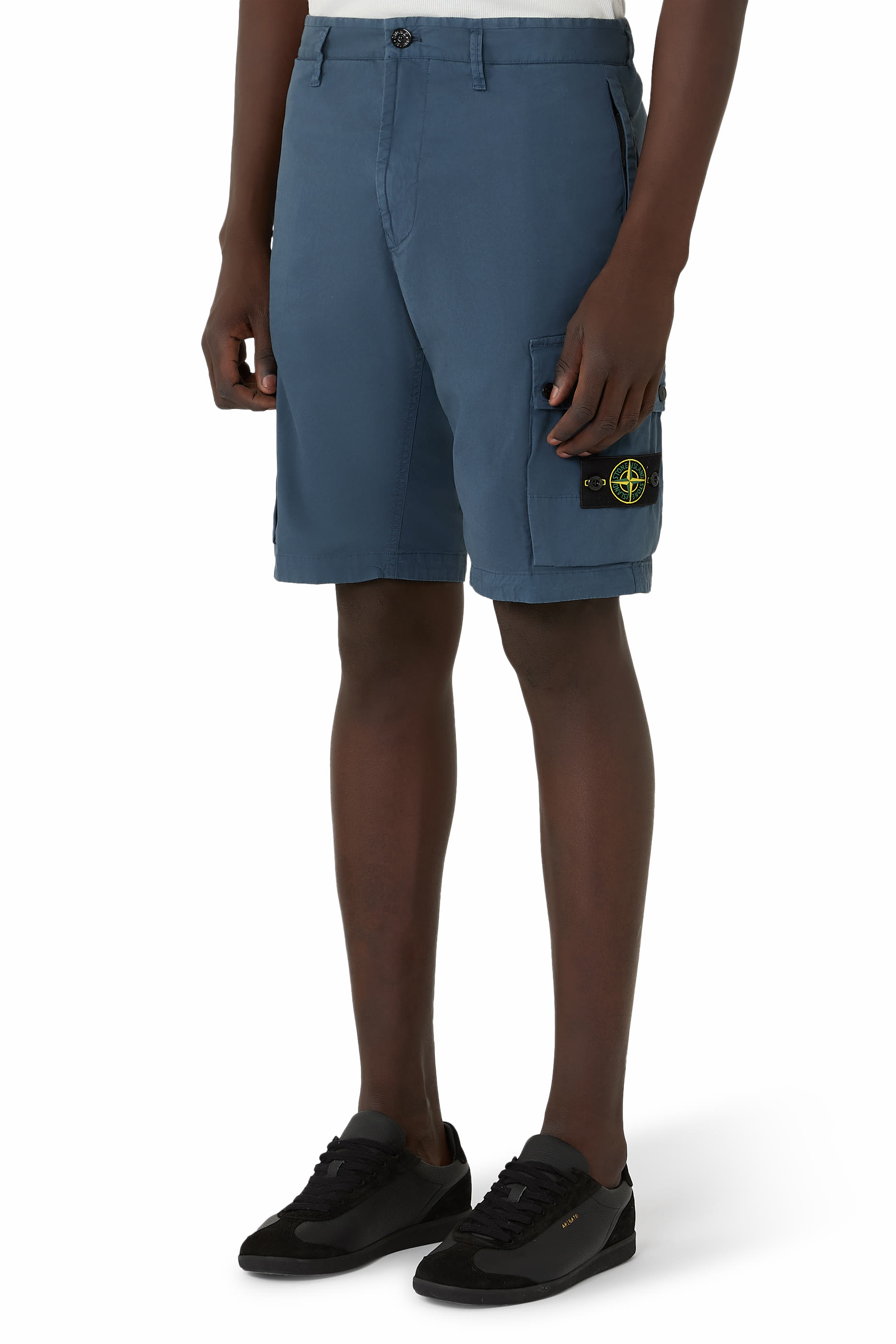 Stretch Organic Cotton Twill Shorts 