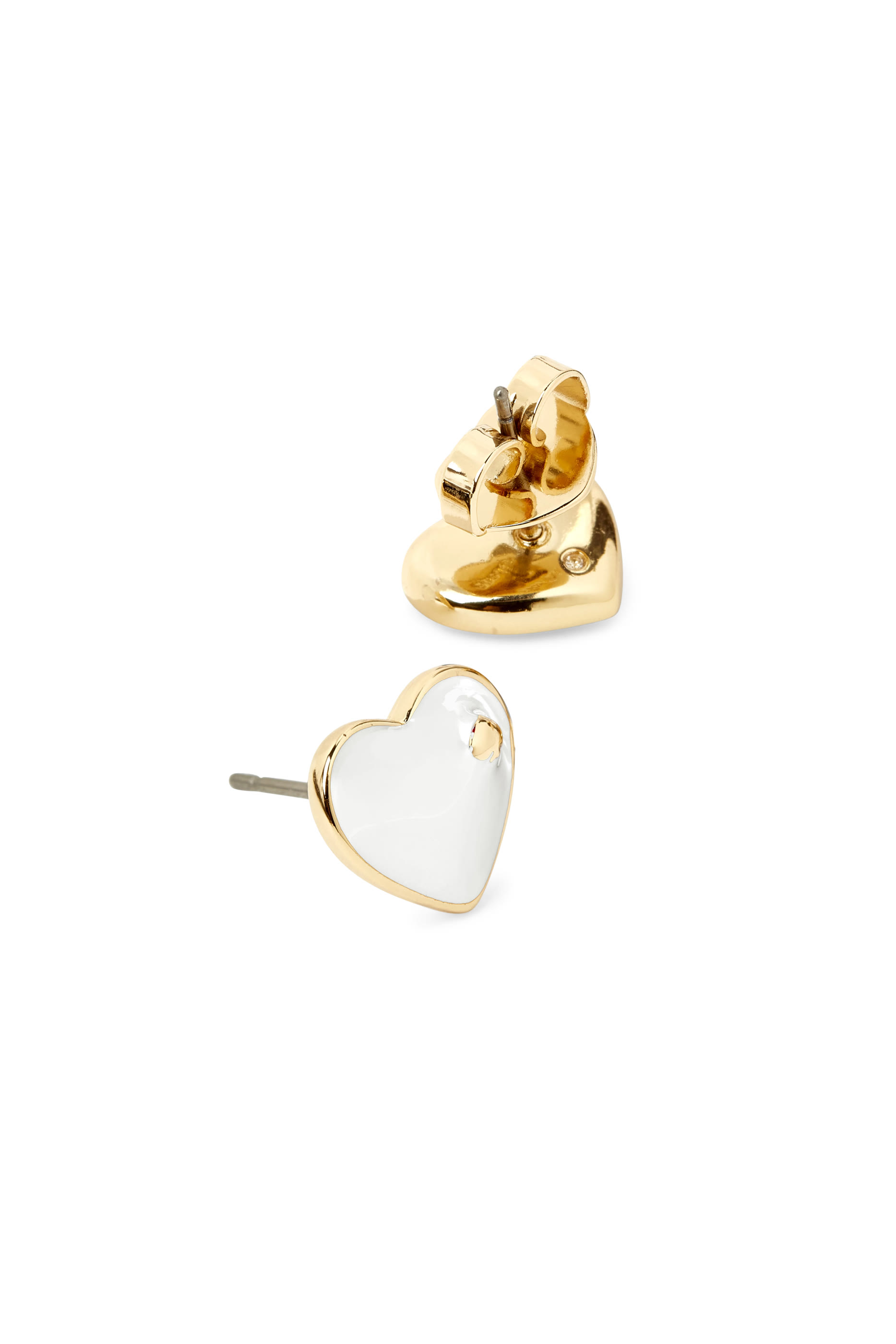 Heart and Spade Studs, Titanium Posts  Enamel