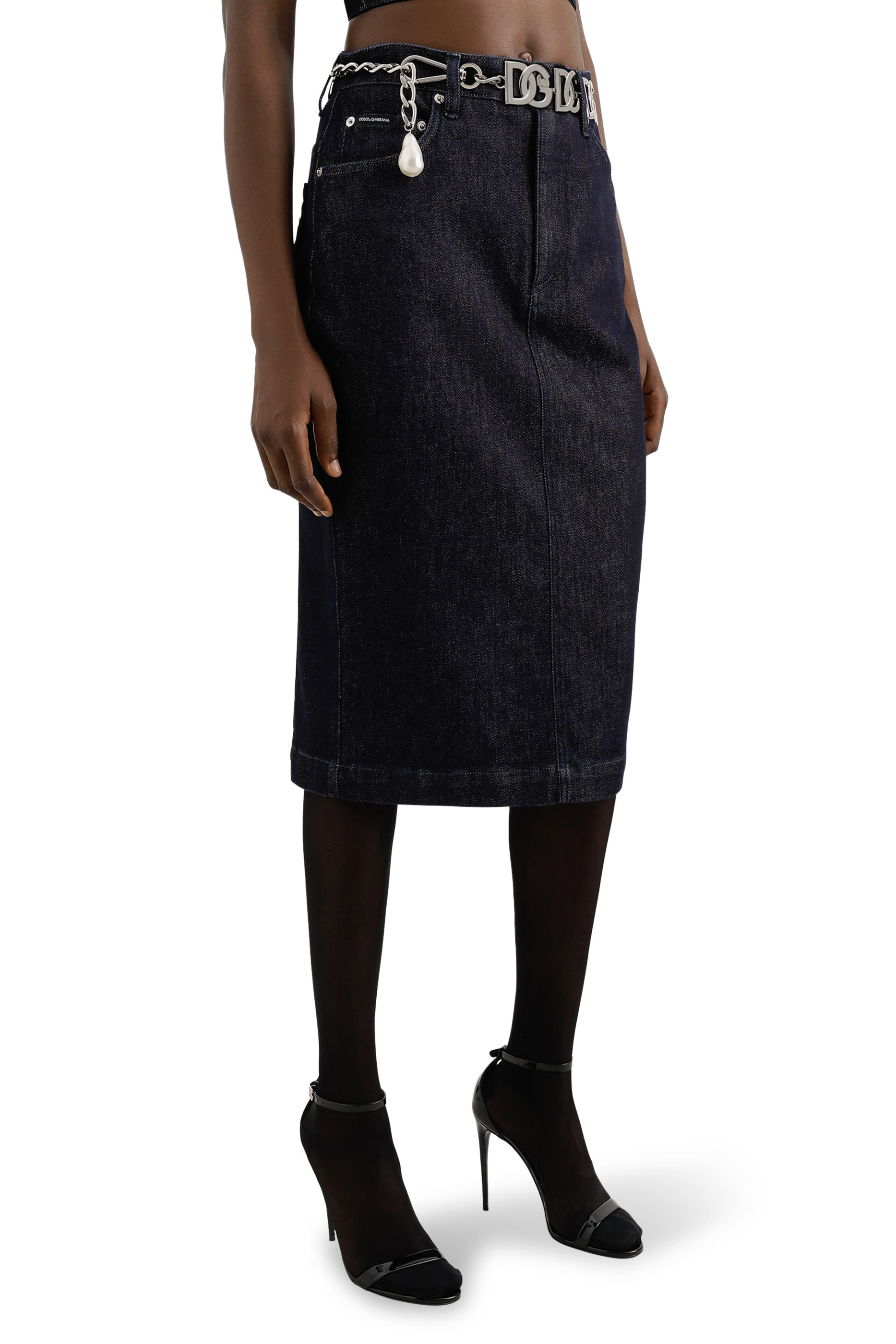 Denim Midi Skirt